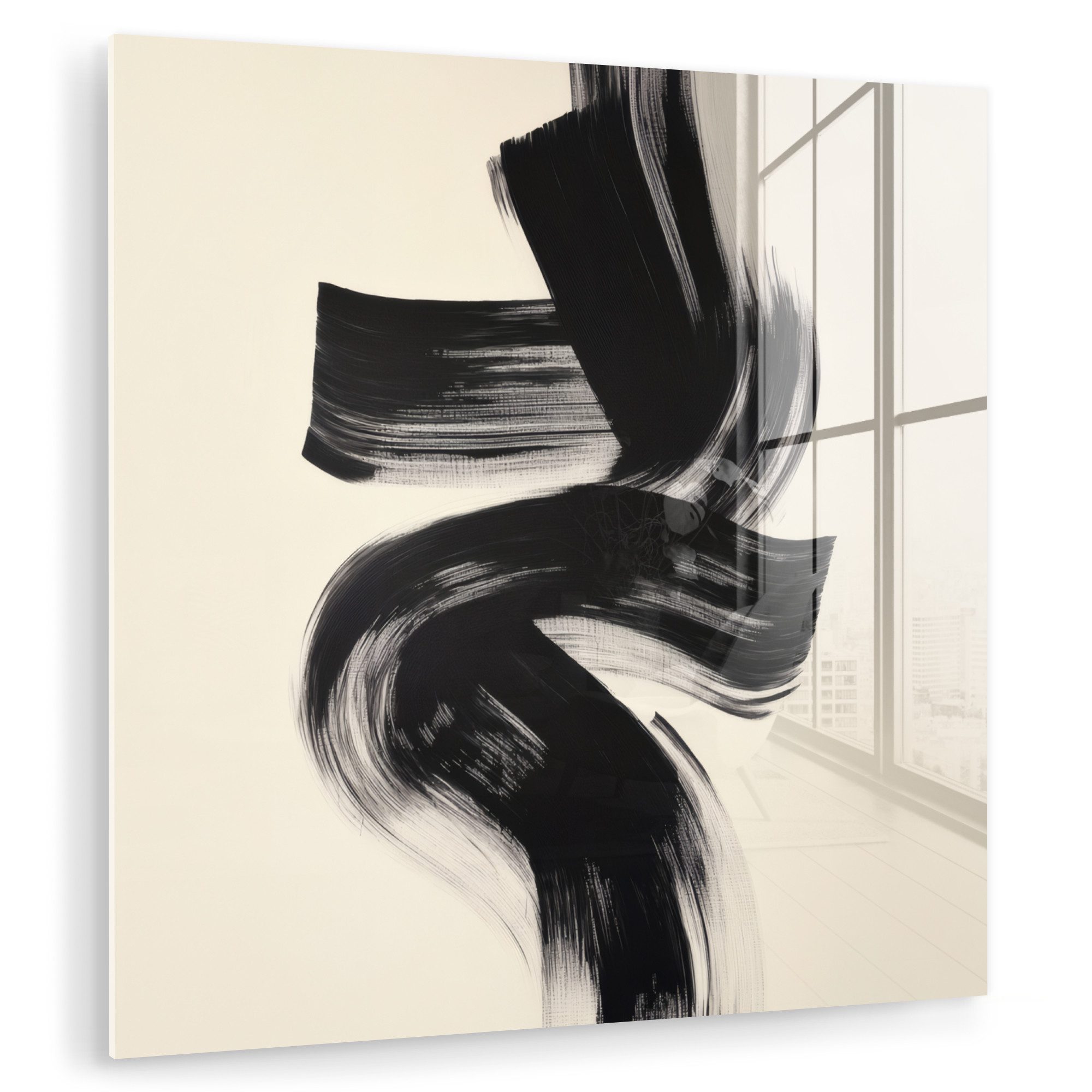 MuchoWow Acrylglasbild Streifen - Schwarz - günstig online kaufen