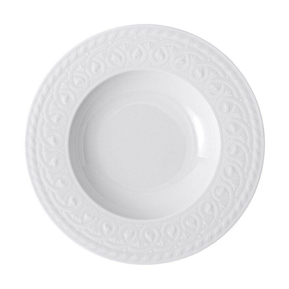Villeroy & Boch Suppenteller Suppenteller 24 cm Cellini weiß, (1 St), Suppenteller, Pastateller, tiefer Teller, Premium Porcelain, weiß