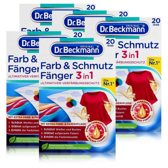Dr. Beckmann Dr. Beckmann Farb & Schmutz Fänger mit Farbfang-Molekülen 20 Tücher (5 Reinigungstücher