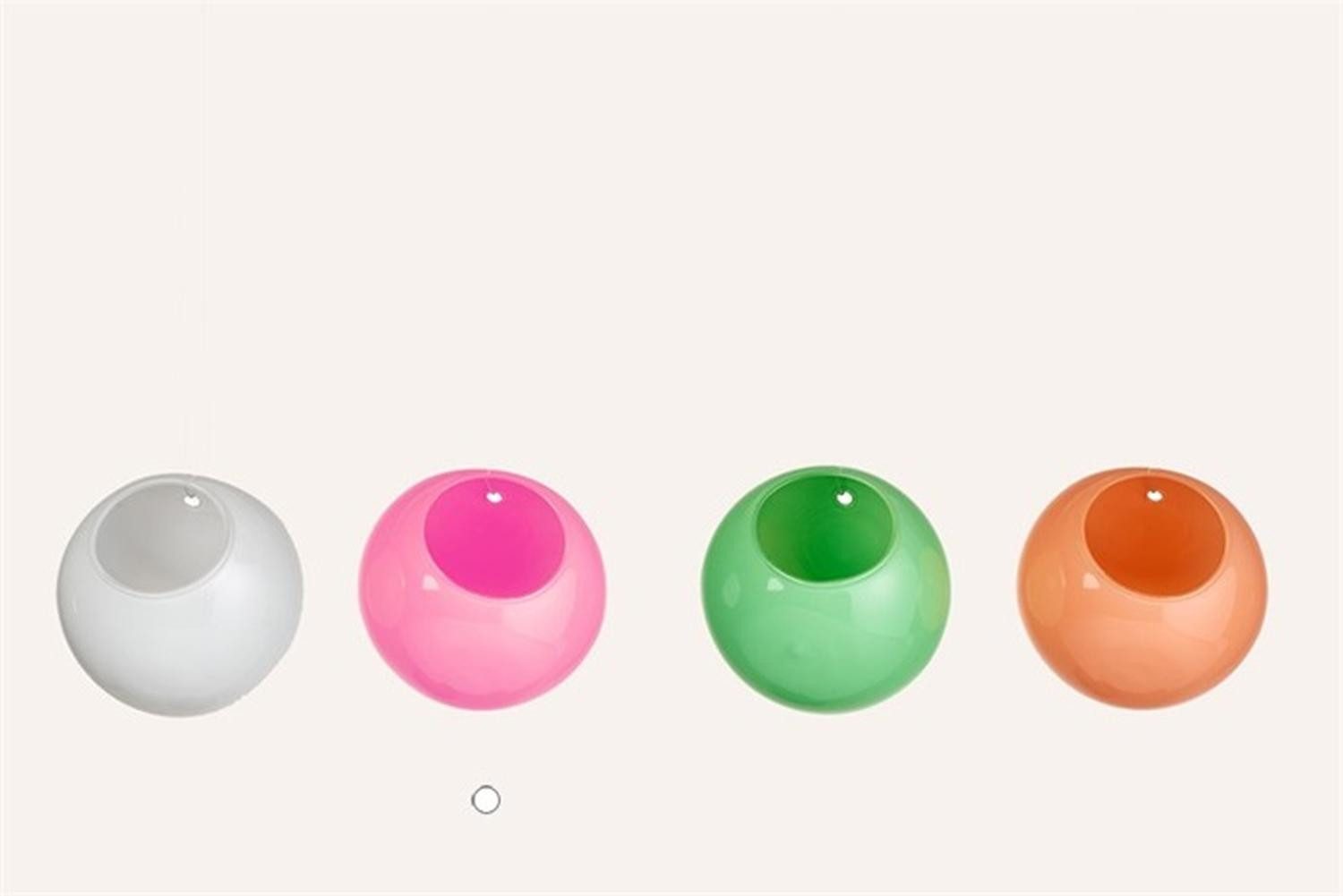 INNA-Glas Kerzenhalter Kerzen Kugelvase Roldan aus Glas, zum Aufhängen, rosa, 8 cm, Ø 9 cm