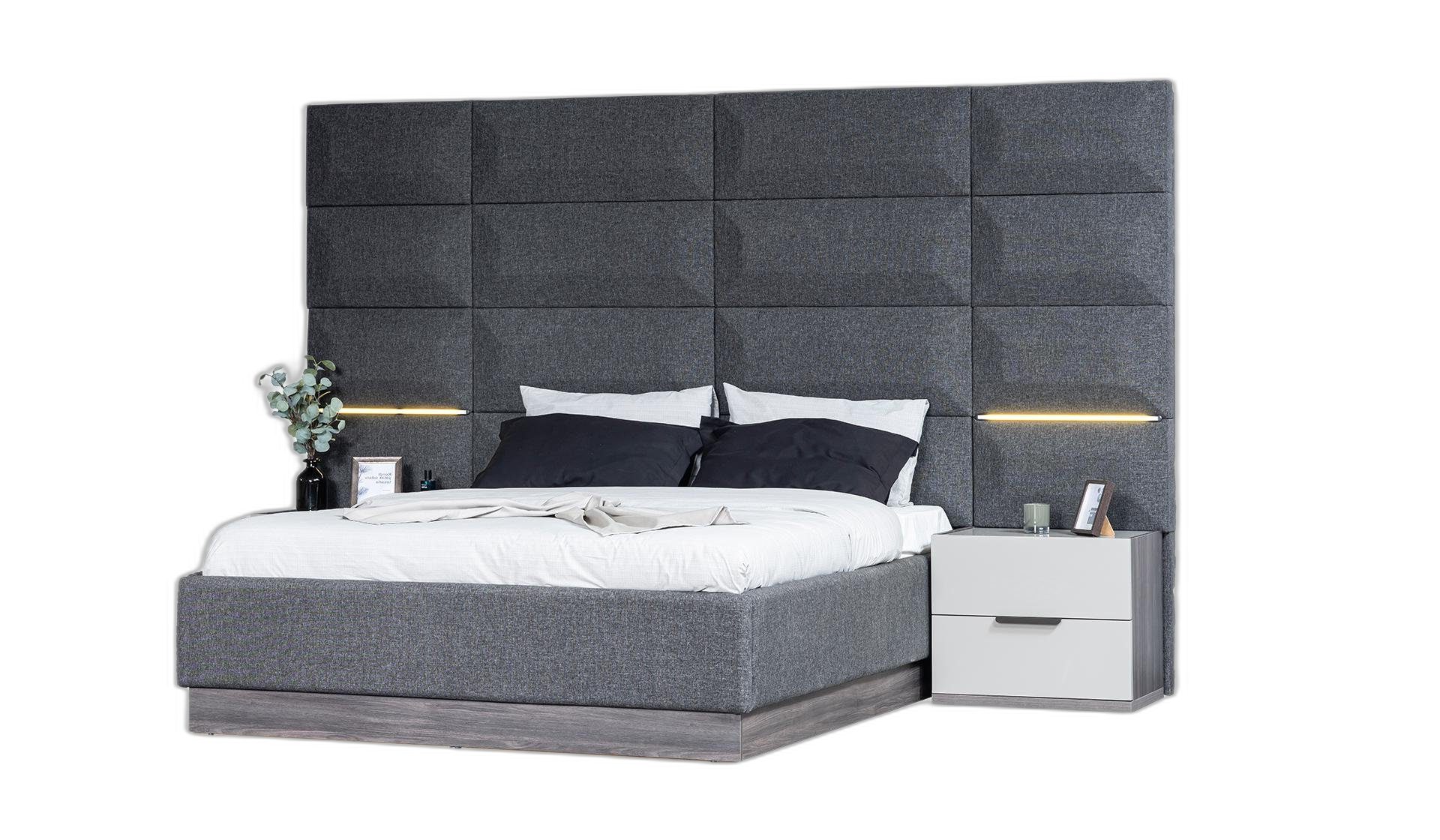 Xlmoebel Bett Hochglanz Doppelbett in modernem Design für stilvolle Schlafzimmer (Bett, 1-tlg., Bett), Hergestellt in Europa