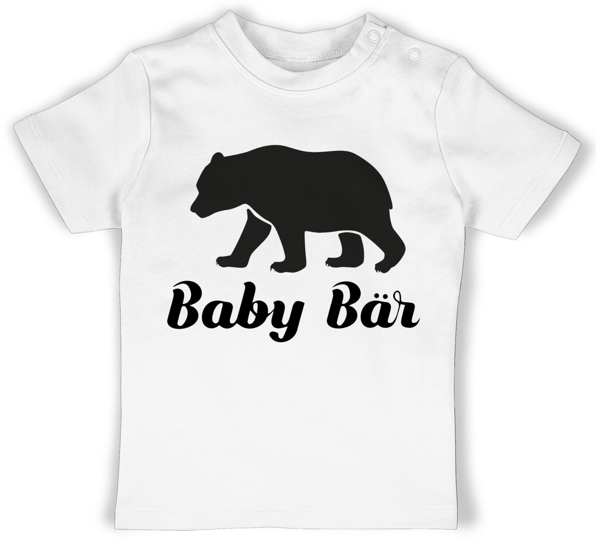 Shirtracer T-Shirt Baby Bär Tiermotiv Animal Print Baby 1 Weiß