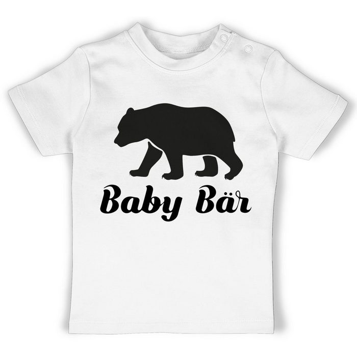 Shirtracer T-Shirt Baby Bär - Tiermotiv Animal Print Baby - Baby T-Shirt kurzarm baby tshirt 12 monate - shirt 2021 - bff t-shirt für drei