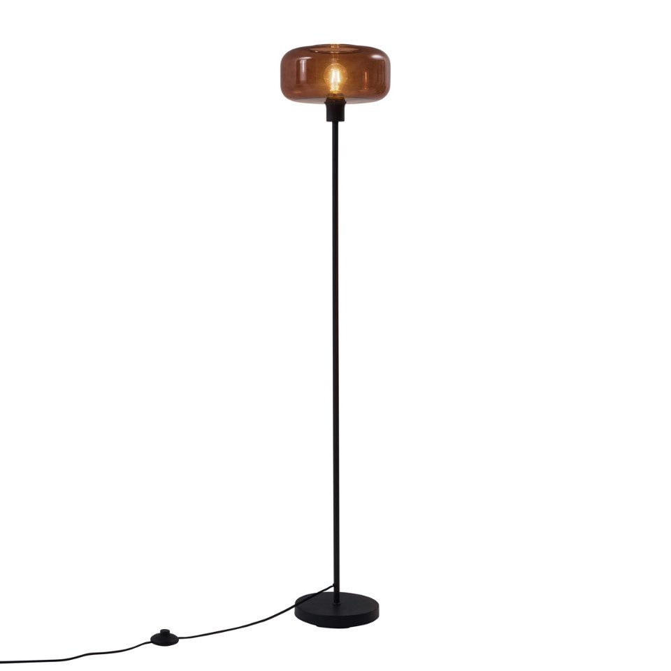 Qazqa Stehlampe Bizle, ohne Leuchtmittel, E27, Bronze, Retro, Glas, 1-flamm günstig online kaufen