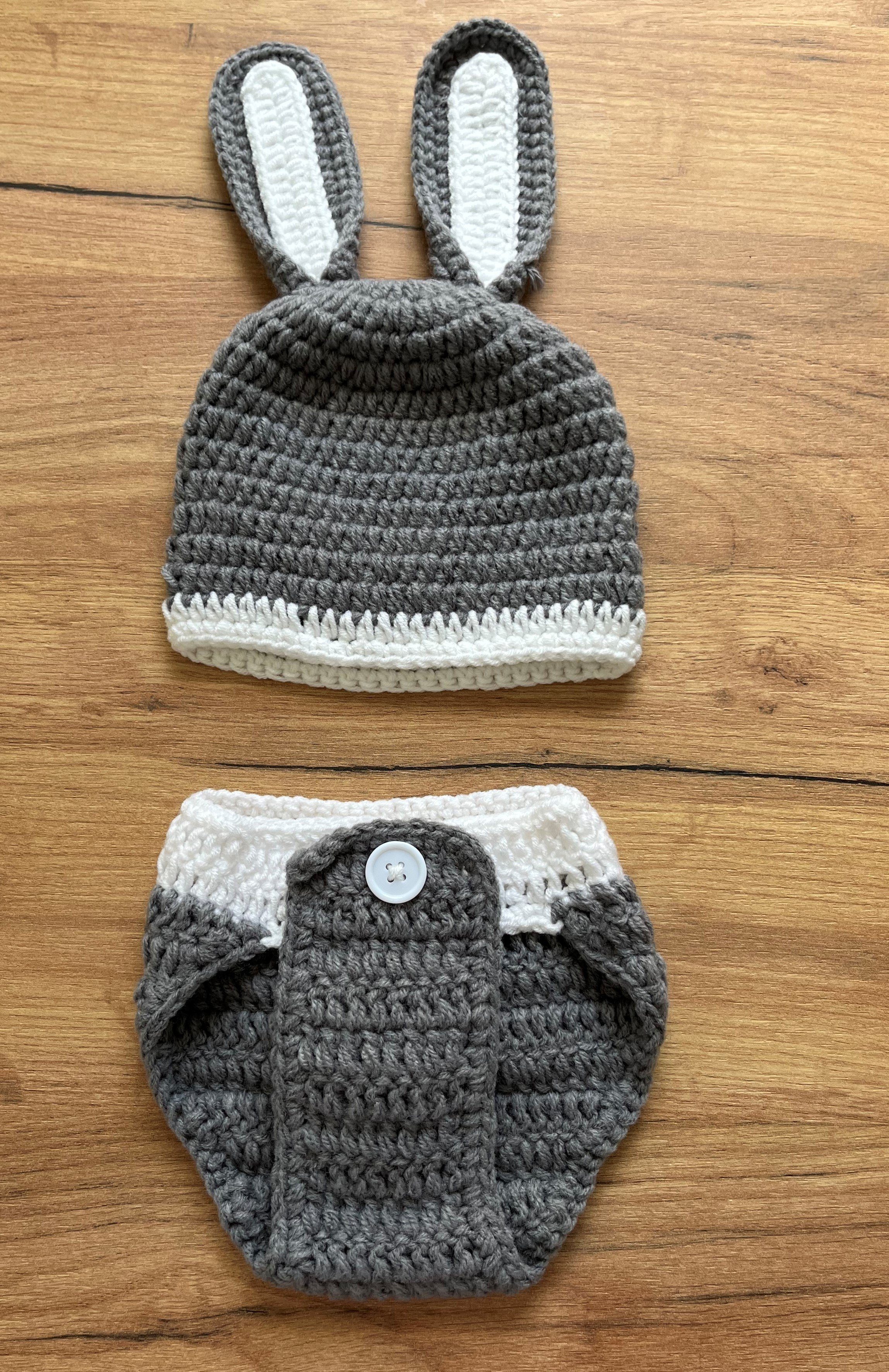 Matissa & Strick, Baby Photography Newborn Fotoshooting Neugeborenen-Geschenkset Dad Cuddle Bunny Outfits (2-tlg)