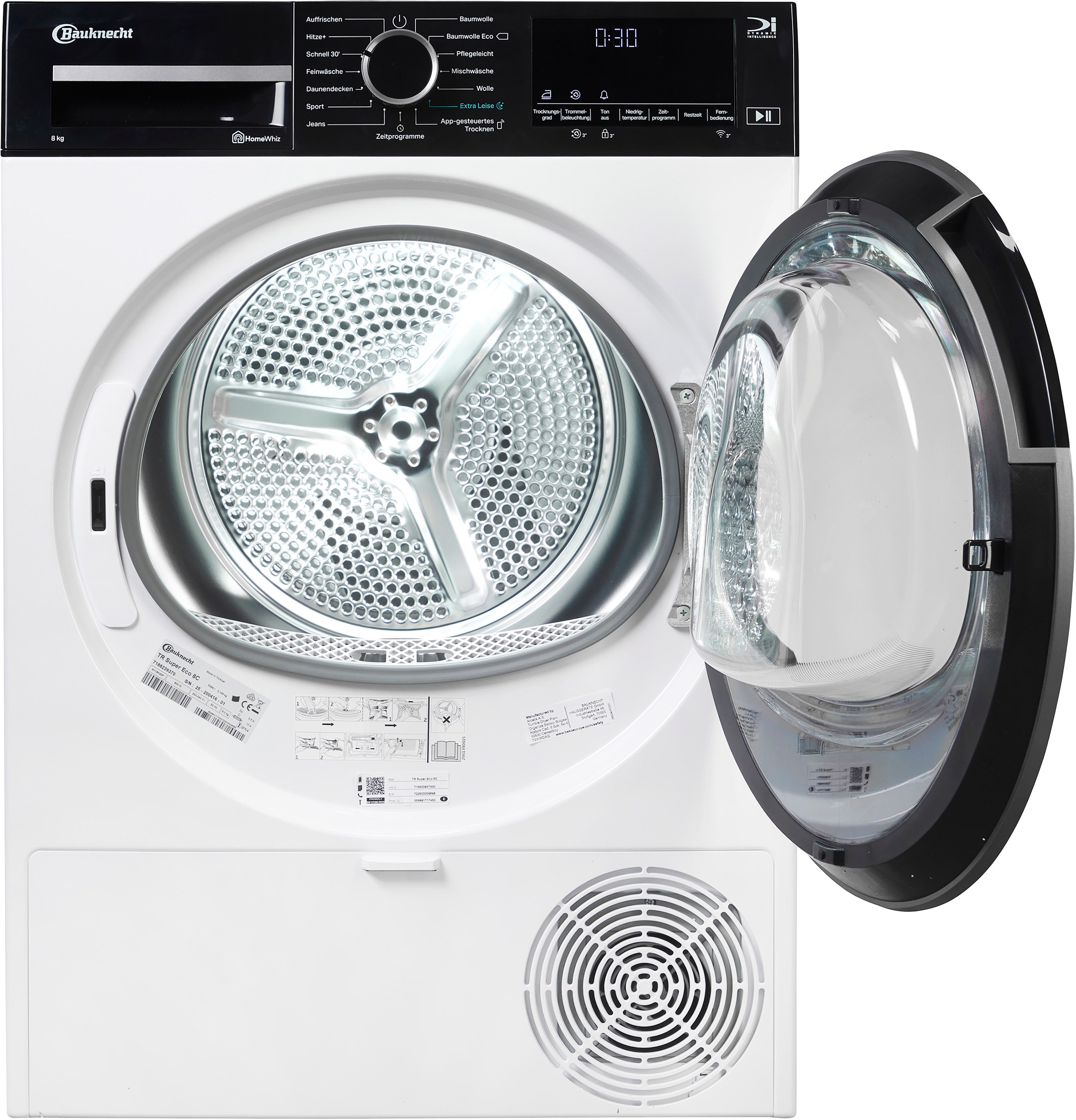 BAUKNECHT Wärmepumpentrockner TR SUPER ECO 8C, 4 Jahre Herstellergarantie