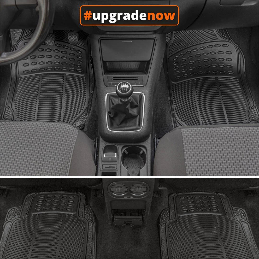 Upgrade4cars Auto-Fußmatten Gummi Fußmatten Set Universal, Universal, Auto-Fussmatten Universal Teppiche Set für