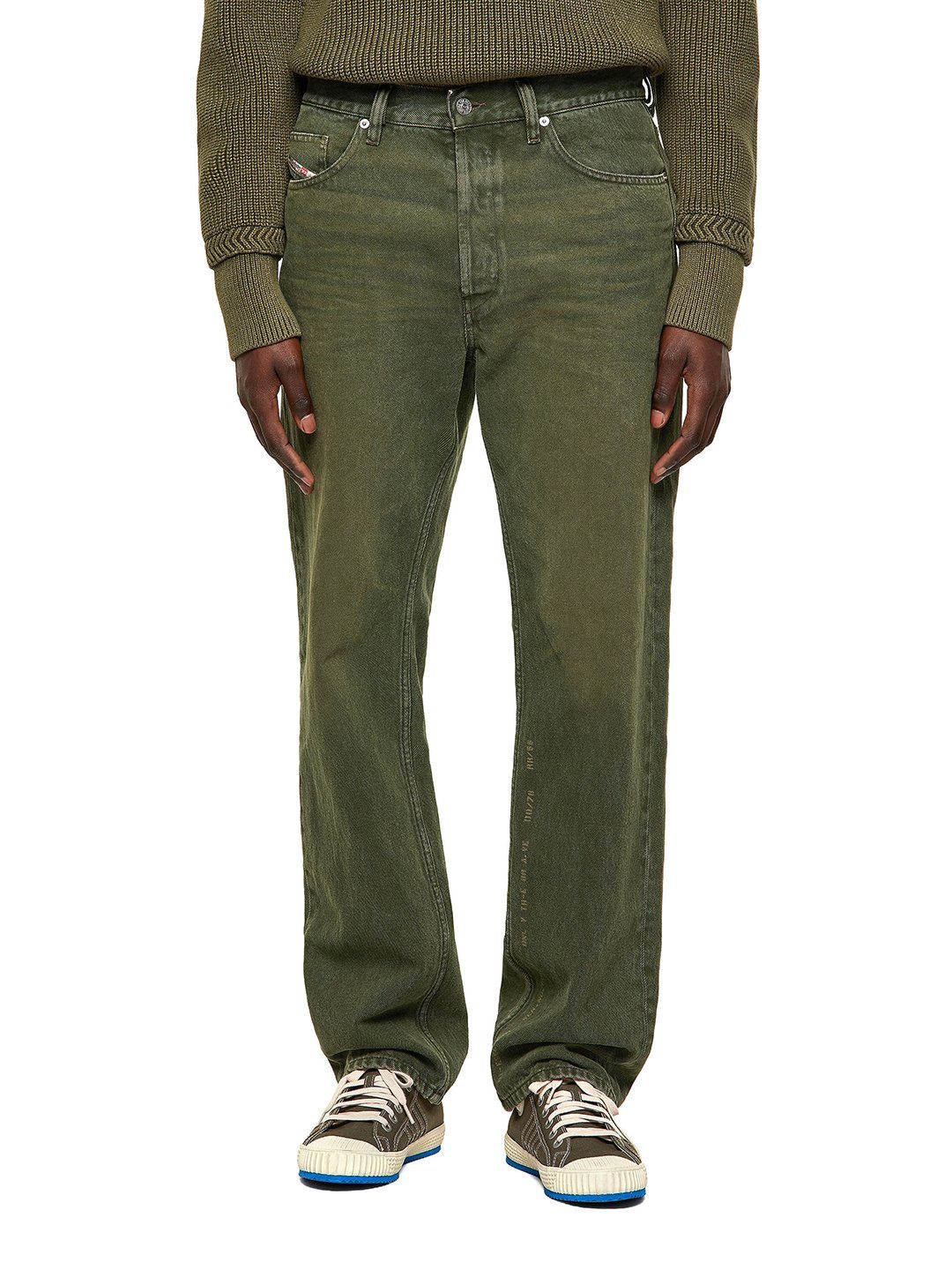 Diesel Loose-fit-Jeans Straight Relaxed Grün - günstig online kaufen