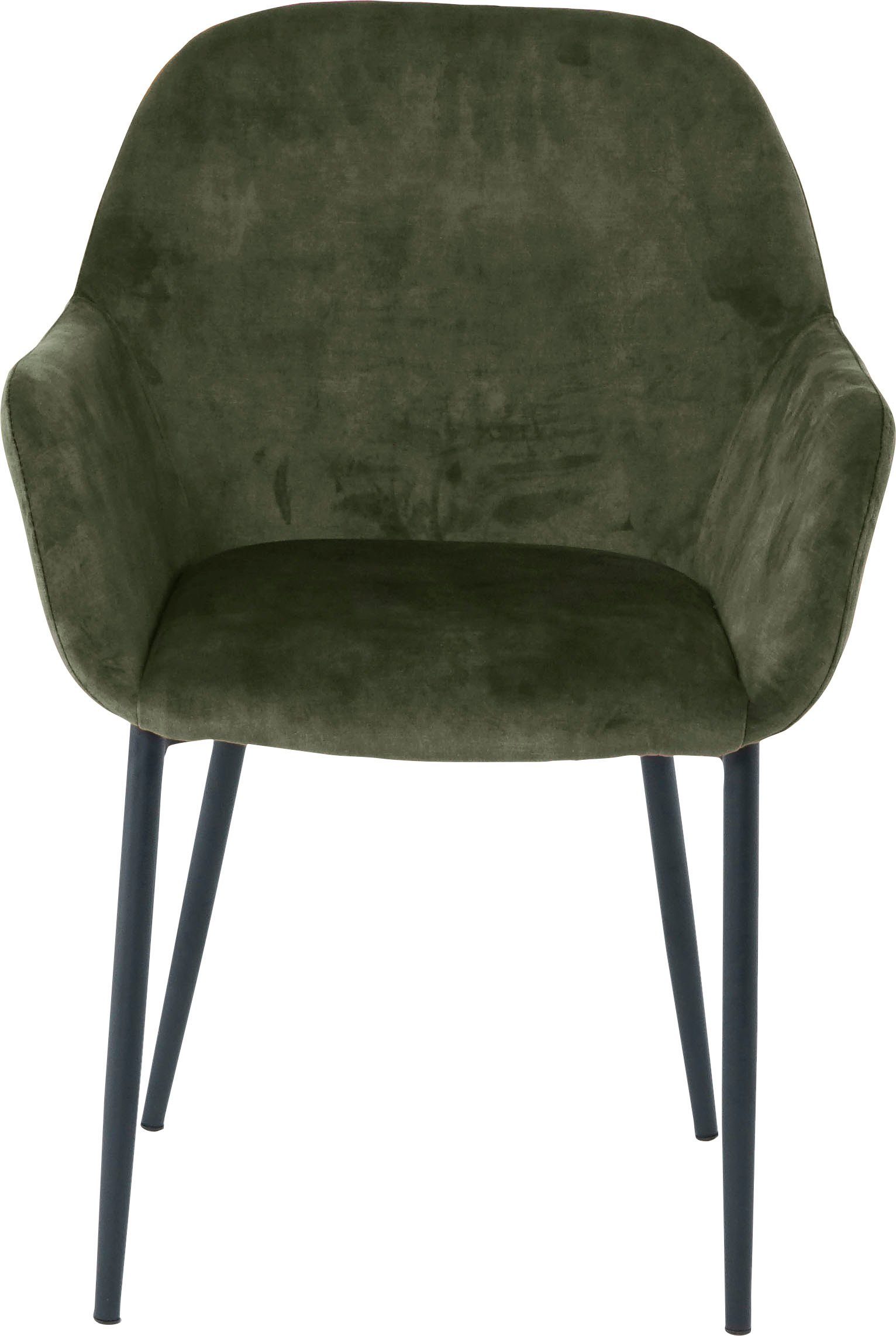 St), Grün 2 (Set, Armlehnstuhl in glamouröser Grün/schwarz Bezug Samtoptik | SIT