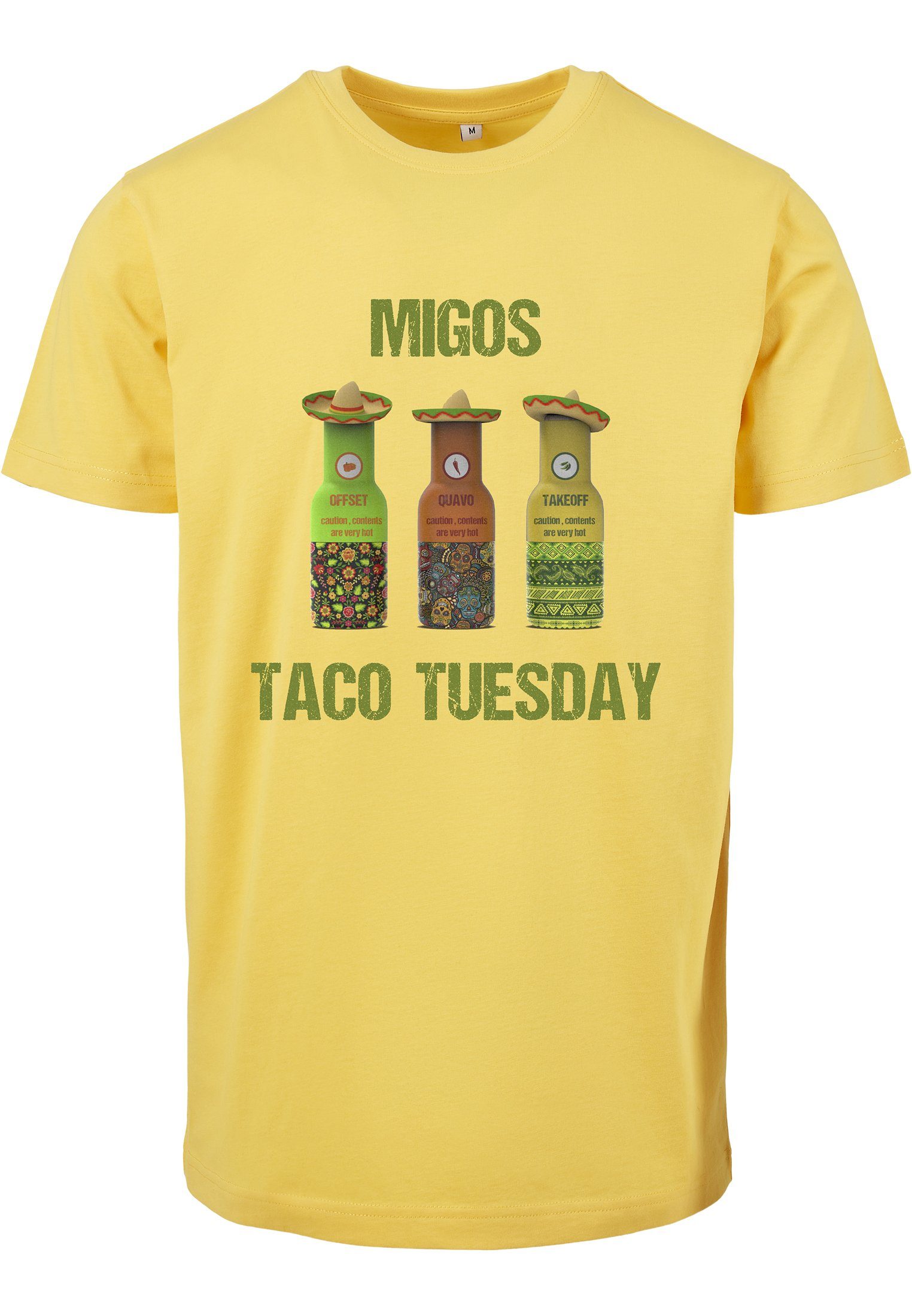 Herren MisterTee (1-tlg) Mister Tuesday Taco Tee Tee Migos Kurzarmshirt