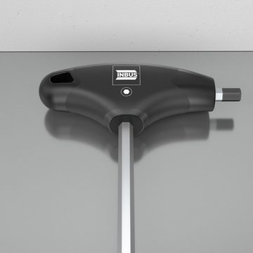 INBUS Innensechskantschlüssel mit T-Griff 2-10mm, Winkelschraubendreher Sechskantschlüssel, mit HybridTocuh & BlackTip