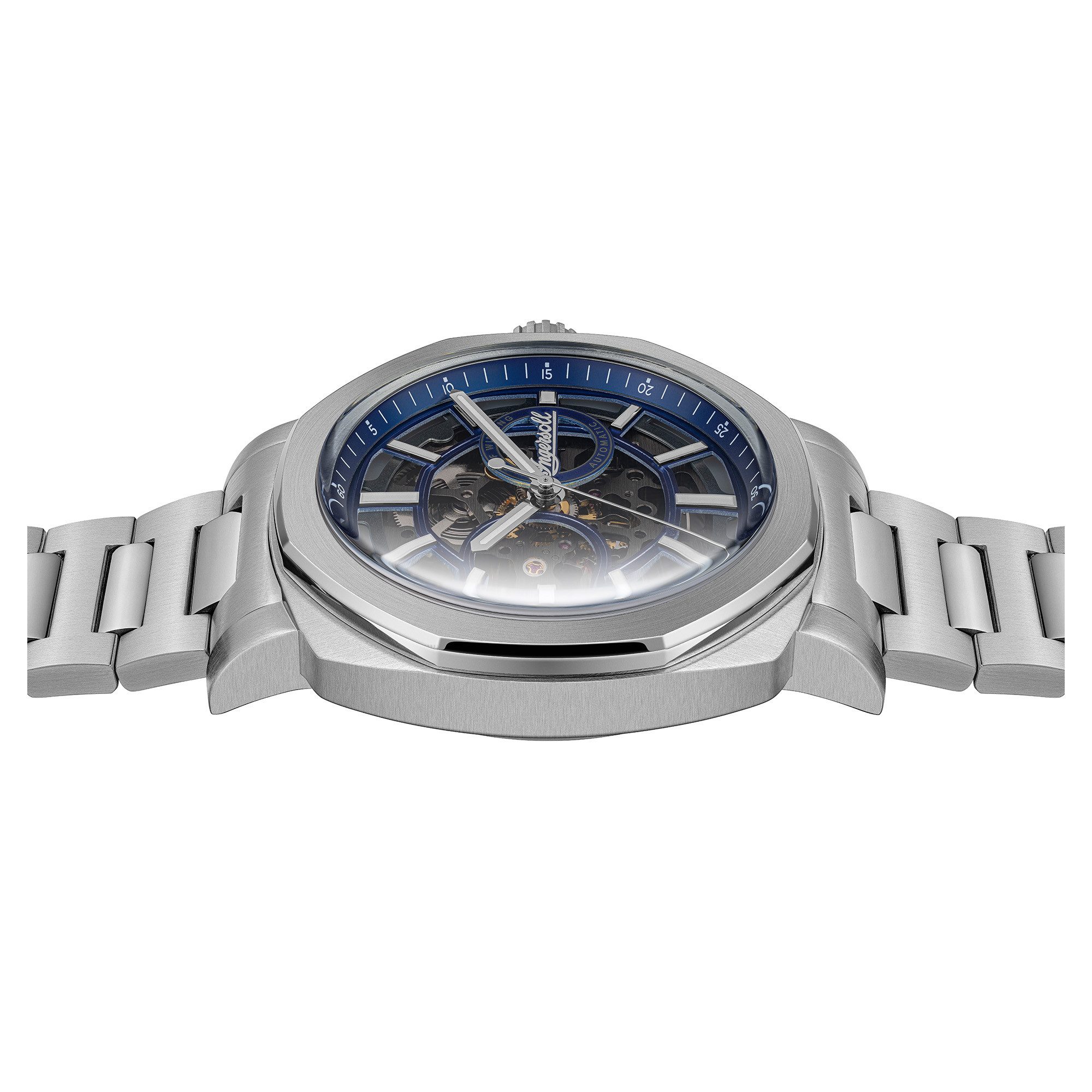 Ingersoll Automatikuhr The Outrider I16403, Armbanduhr, Herrenuhr, Mechanische Uhr, Edelstahlarmband, analog