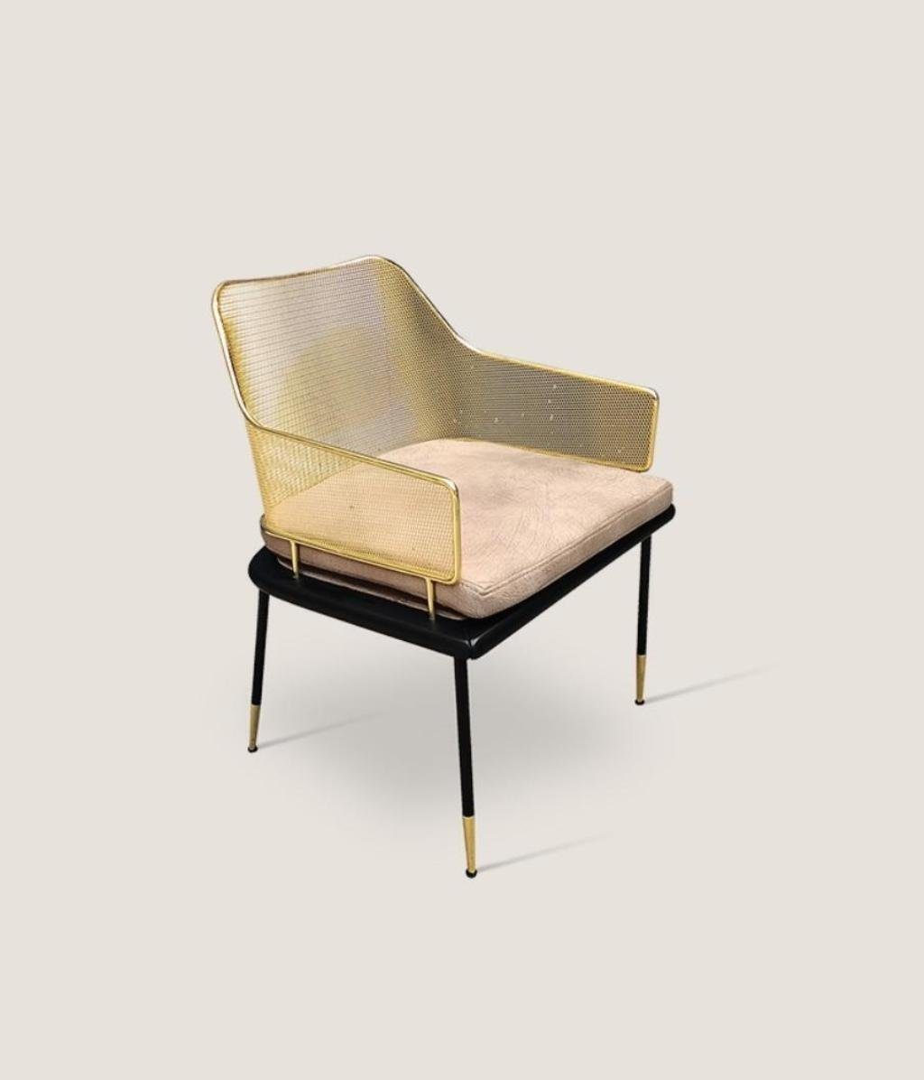 JVmoebel Sessel Luxuriöser Einsitzer Designer Sessel mit Edelstahl Elementen Neu (1-St., 1x Sessel), Made in Europa