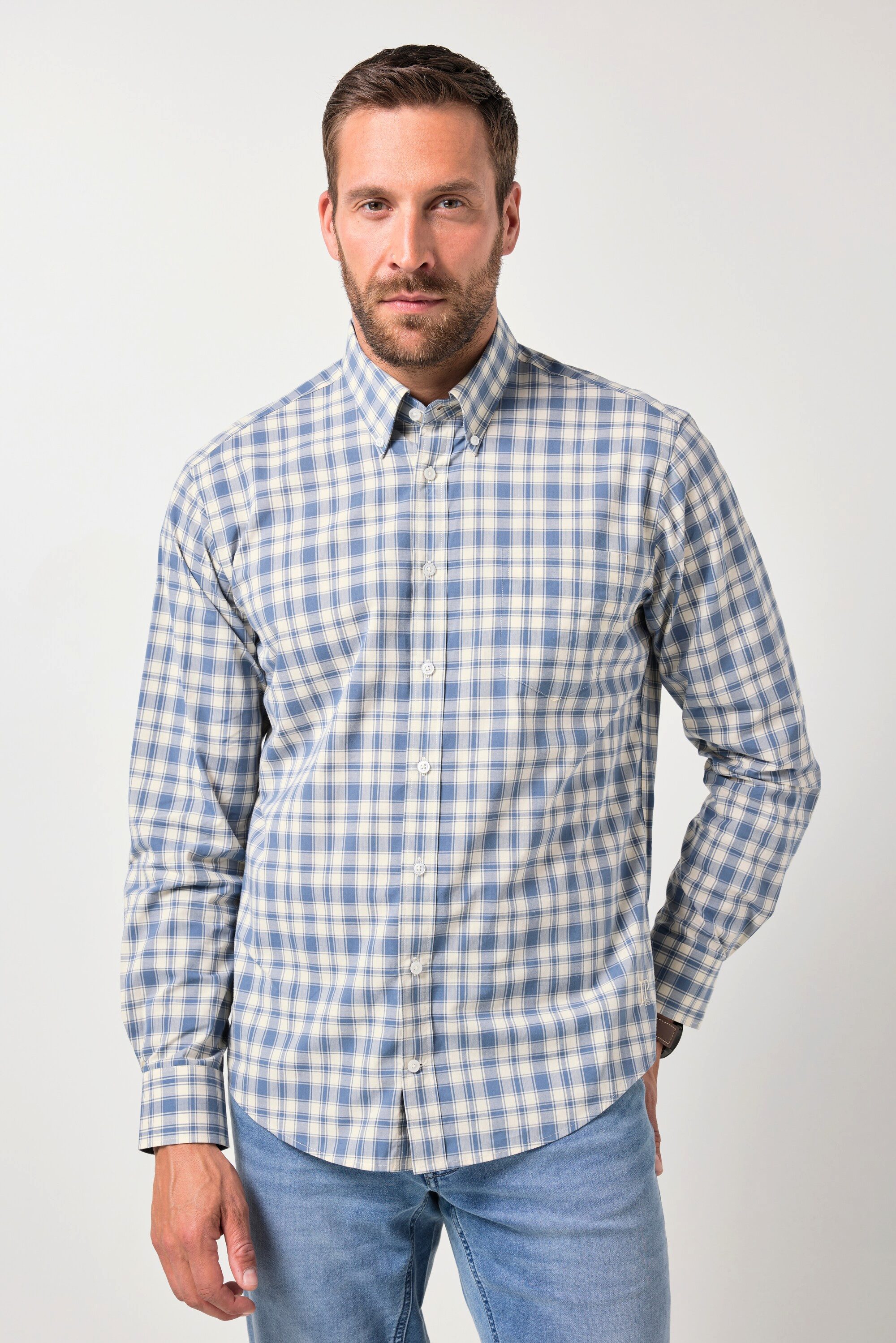 Businesshemd Karohemd Langarm Buttondown-Kragen Modern Fit