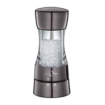 Küchenprofi Salzmühle Salzmühle Pfeffermühle 14 cm grau Monaco, (1 Stück), Gewürzmühle