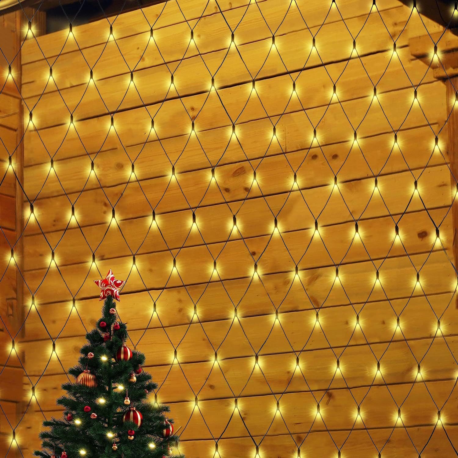 Salcar LED-Lichterkette LED Lichternetz outdoor Lichterkette Garten Weihnac günstig online kaufen