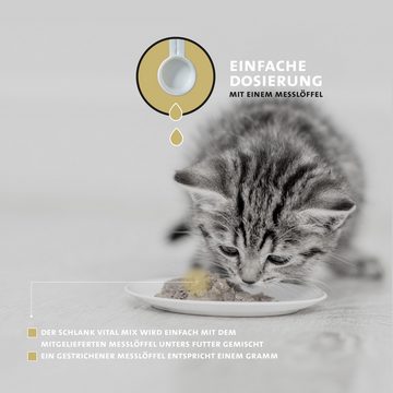 Peticare Futterbehälter Diät, Schlank & Vital-Mix Pulver für Katzen - petCat Health 3606, (100-tlg)