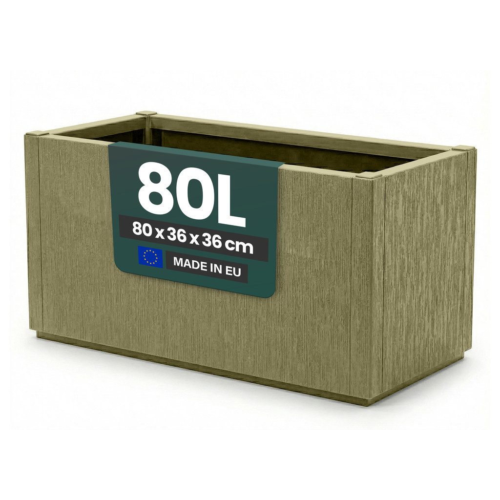 Kreher Blumenkasten XL Pflanzkasten in strukturierter Optik in verschiedenen Farben