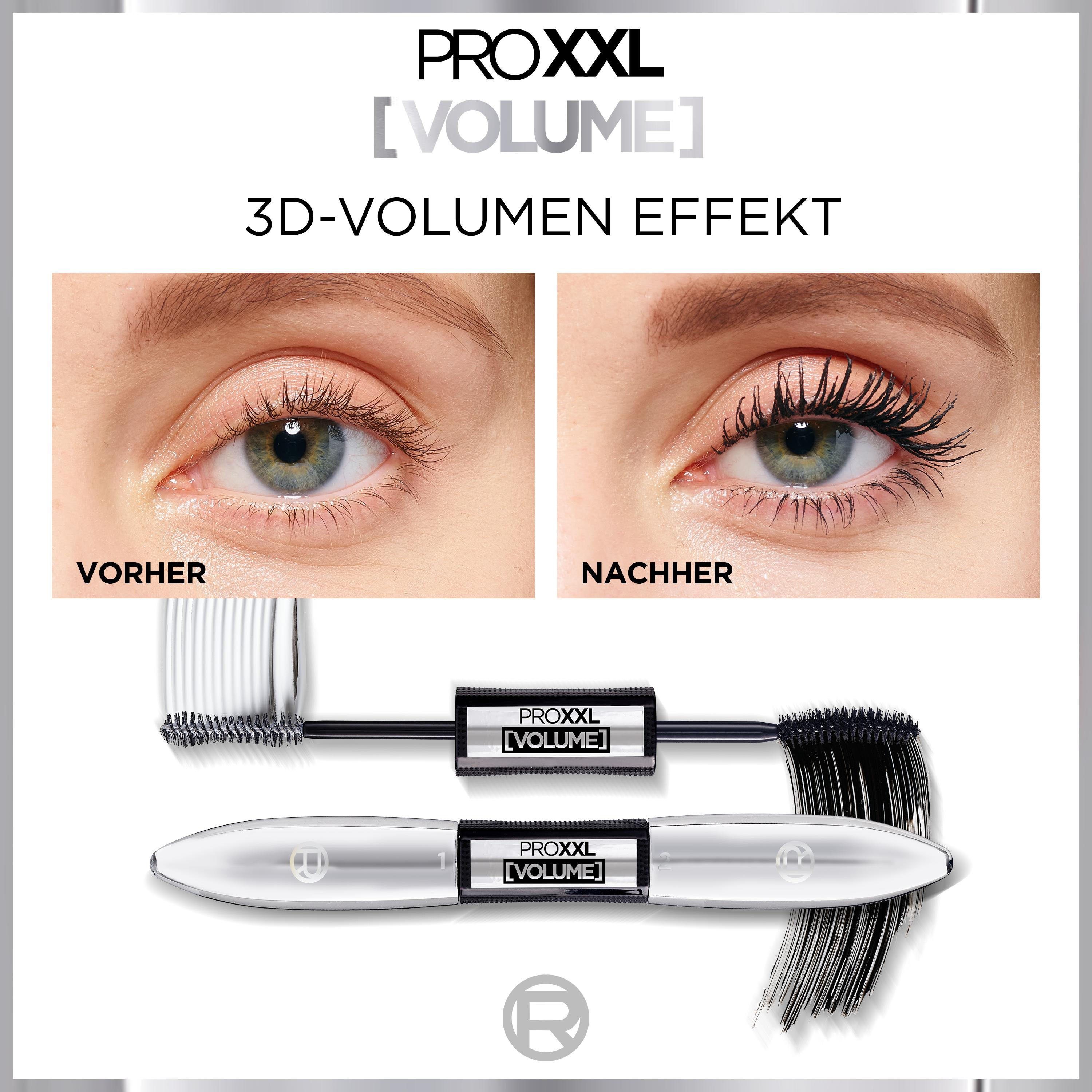 L'ORÉAL PARIS Mascara ProXXL Volume Mascara schwarz, mit spezieller Fasertechnologie