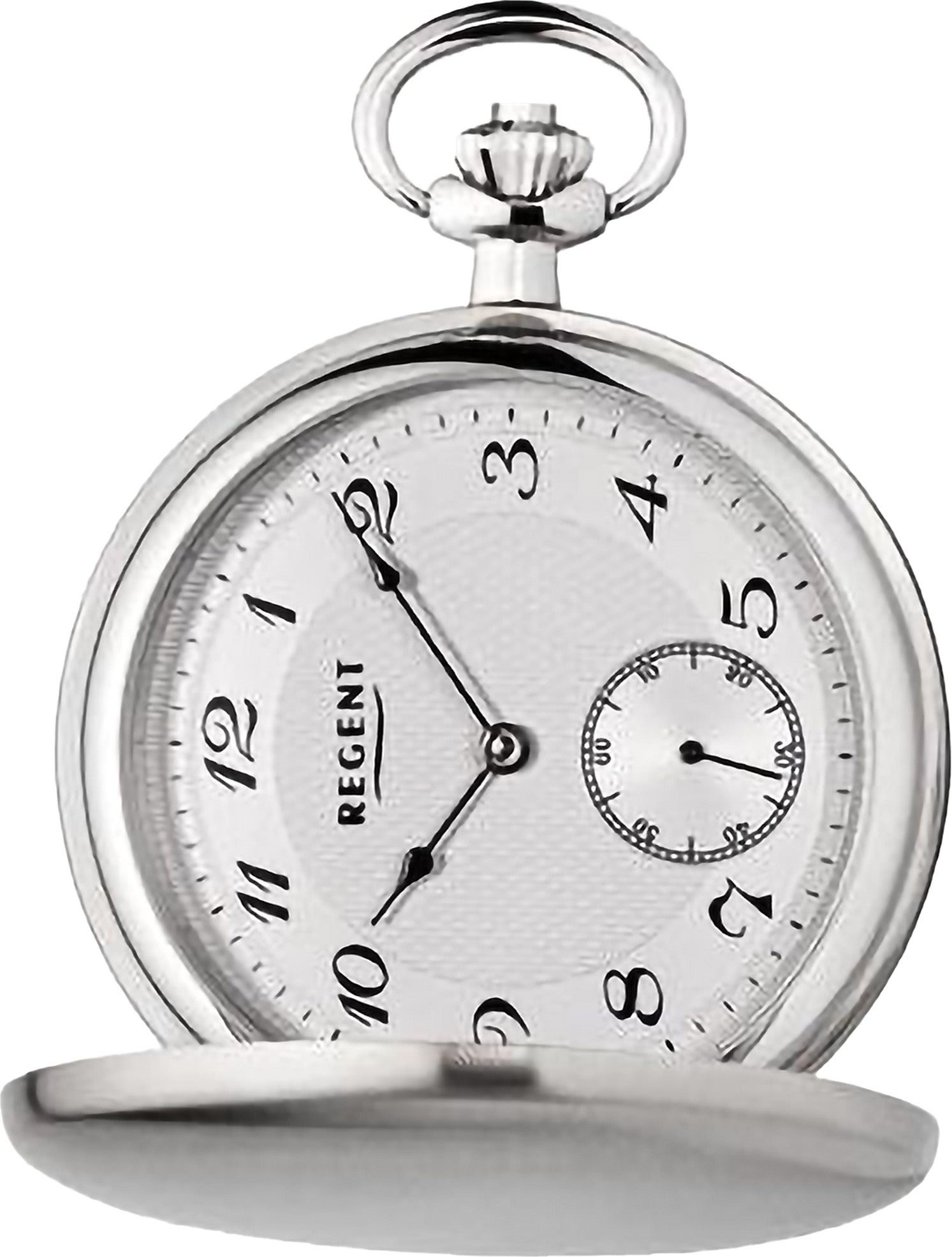 Regent Taschenuhr Regent Herren Taschenuhr Analog Gehäuse, (Analoguhr, Analoguhr), Herren Taschenuhr rund, extra groß (ca. 50mm), Edelstahl, Elegant