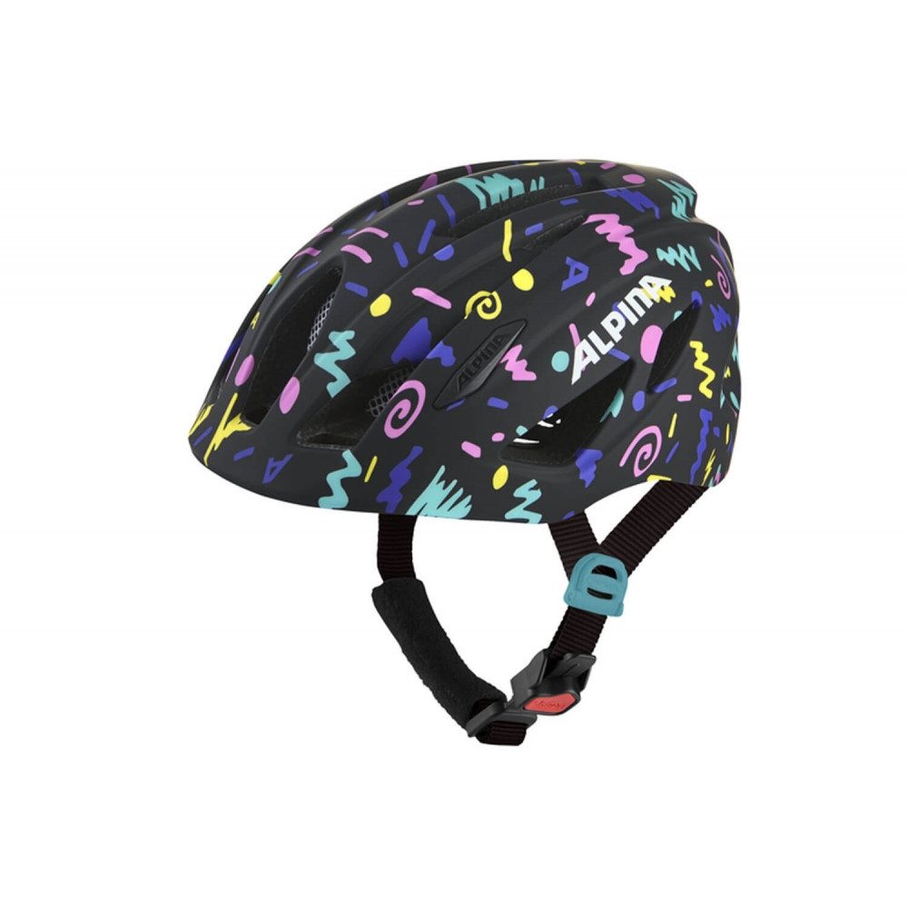 Alpina Kinderhelm PICO Kinderfahrradhelm schwarz, neon-grün, weiß