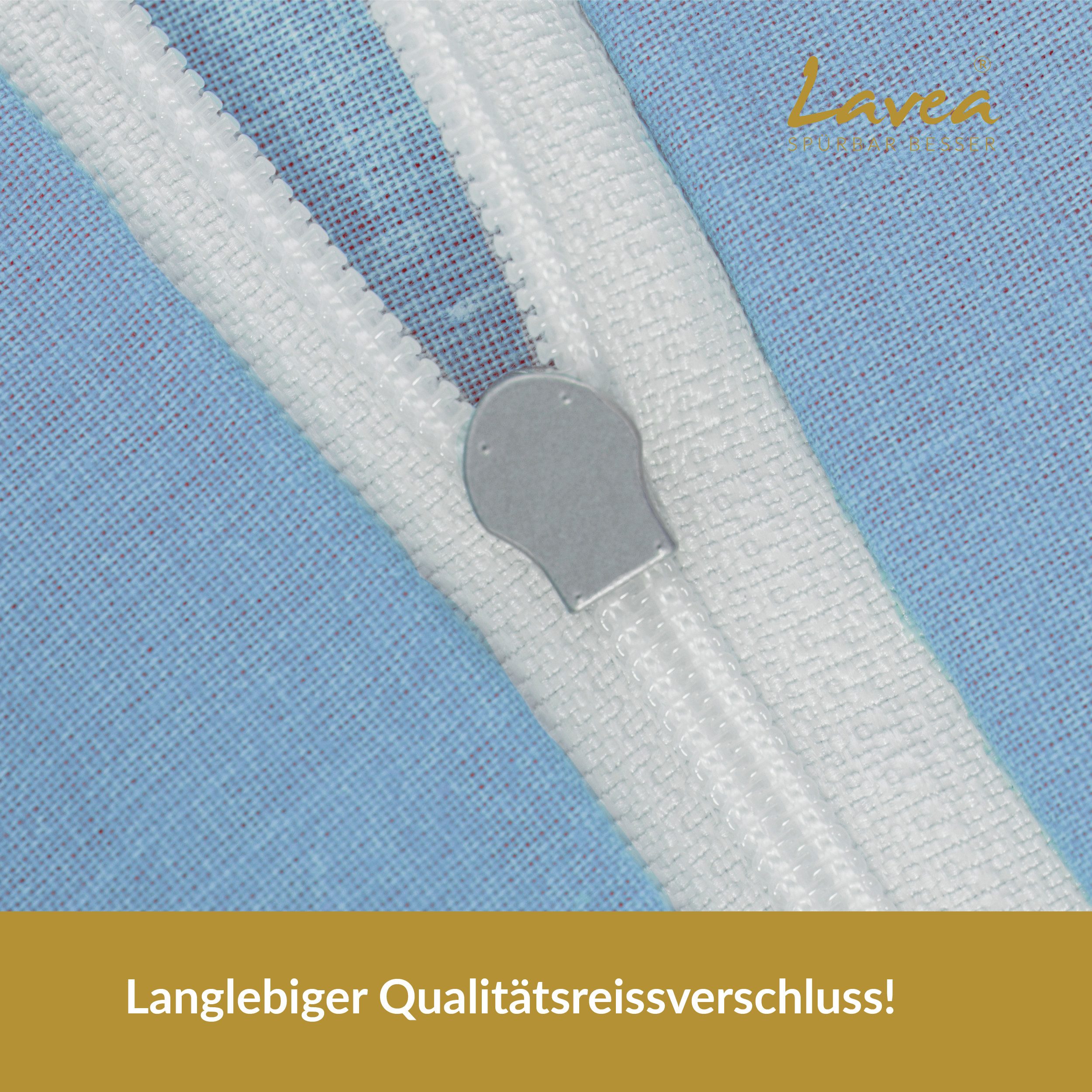 Lavea Kinderbettwäsche Bettwäsche Kinder Herzen Set, mit Reißverschluss, mit Herzmotiv, 100% Baumwolle, 2 teilig, weiche Bezüge für Bettdecke und Kopfkissen – Bild 5 von 5