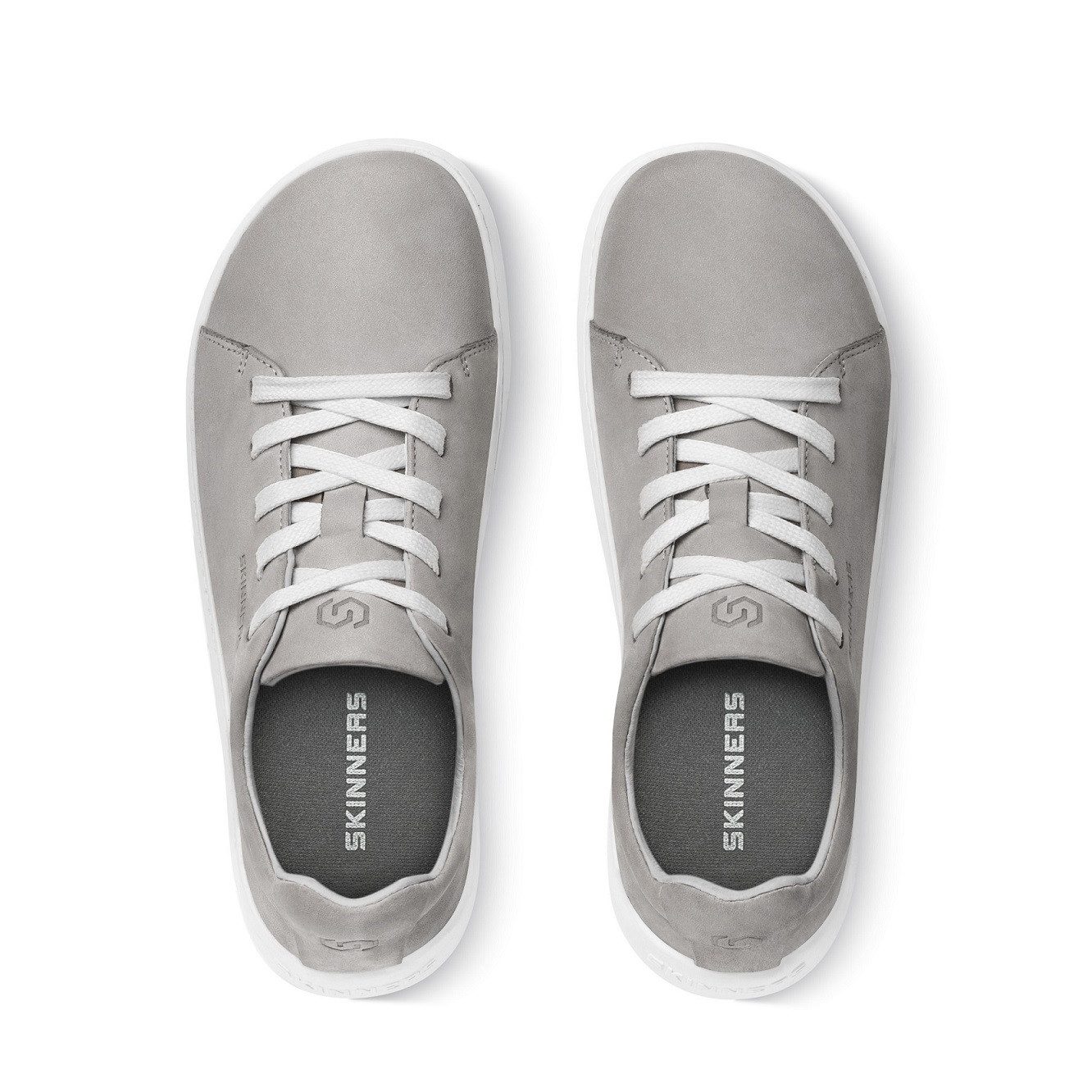 Skinners Walker (Premium-Leder, breite Zehenbox) grau/weiss Sneaker