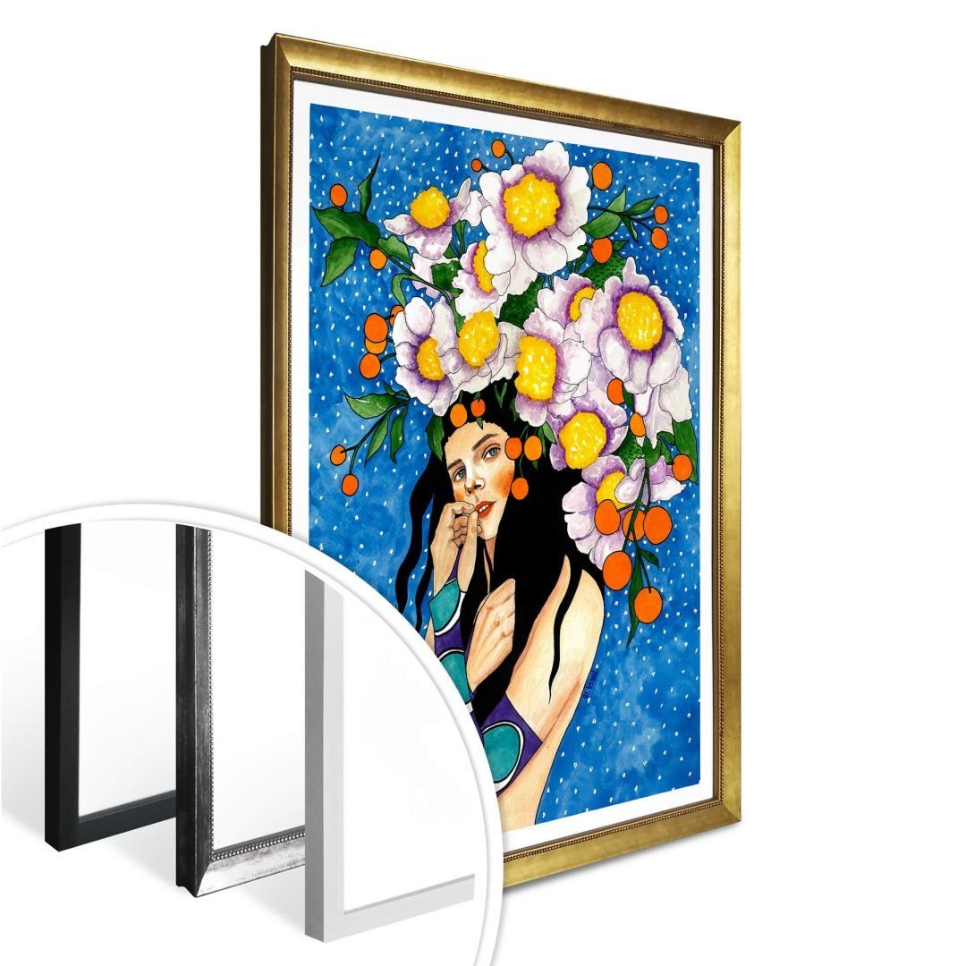 K&L Wall Art Poster Affirmationen Gemälde Poster Wandbild kraftvolles modern Hülya Liebe und Wohnzimmer Nähe