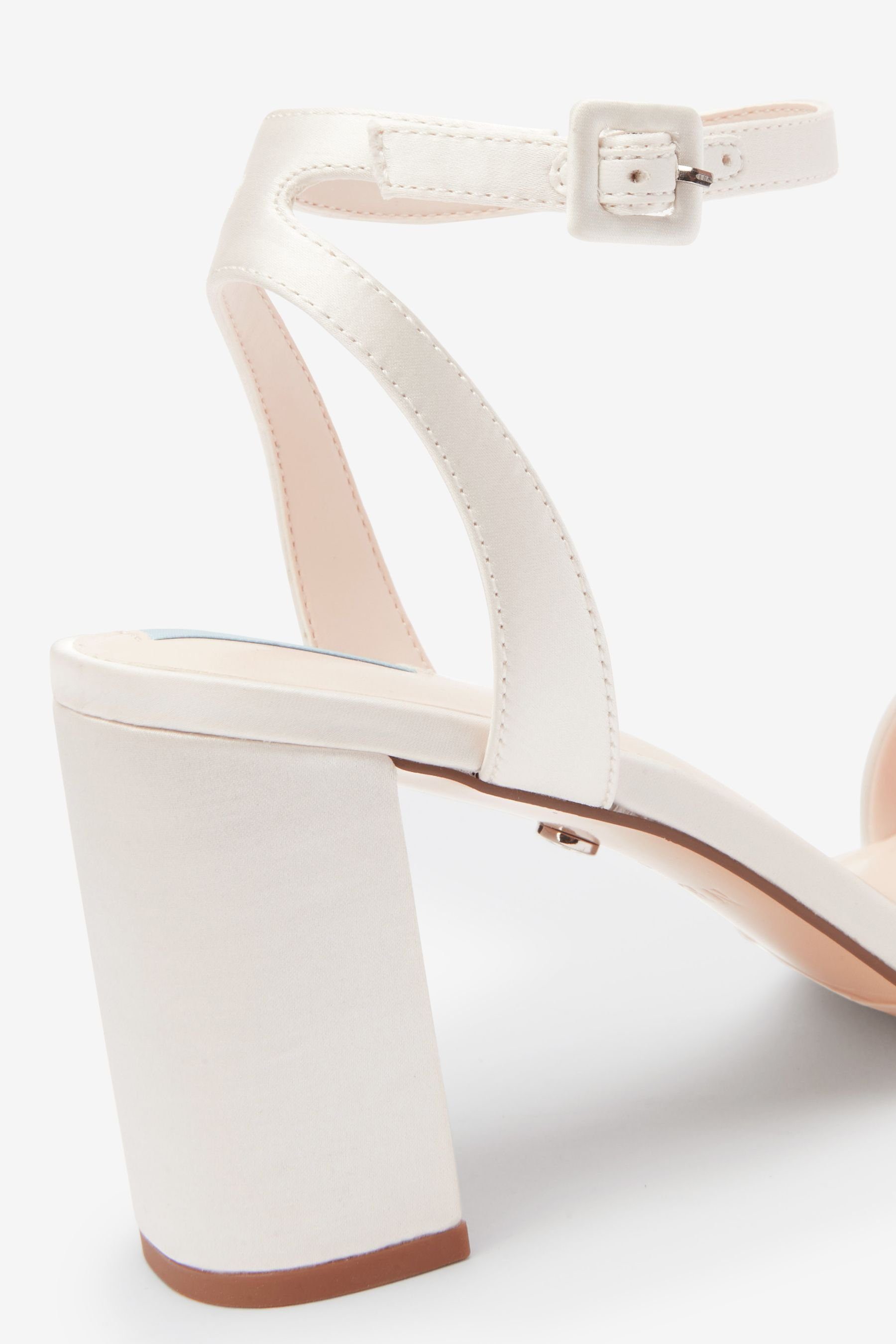 Satin Forever Sandalette Comfort® Blockabsatz (1-tlg) Next Hochzeitsschuhe