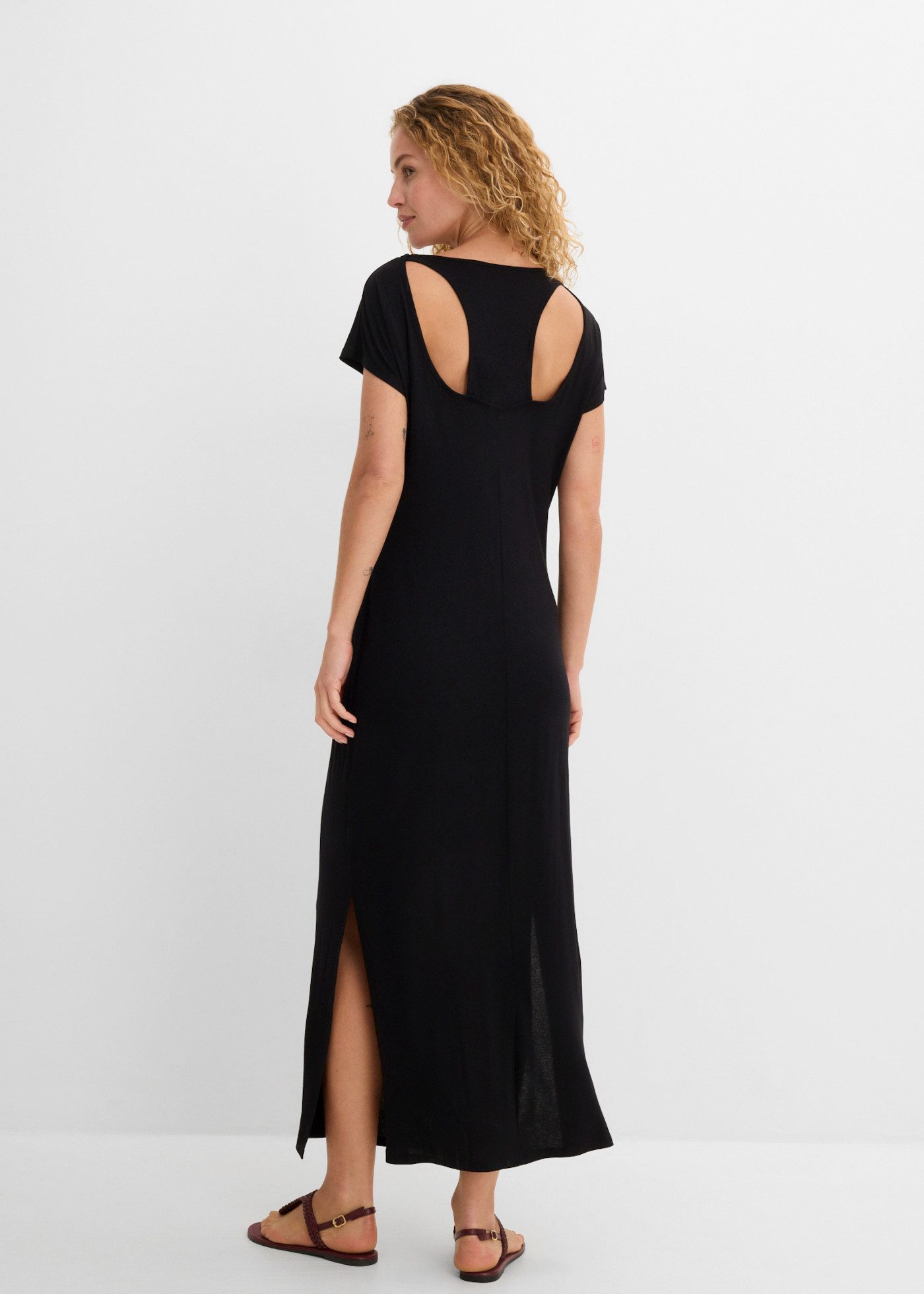 bonprix Jerseykleid für Alltag, aus Viskose und Elasthan, lockere Passform