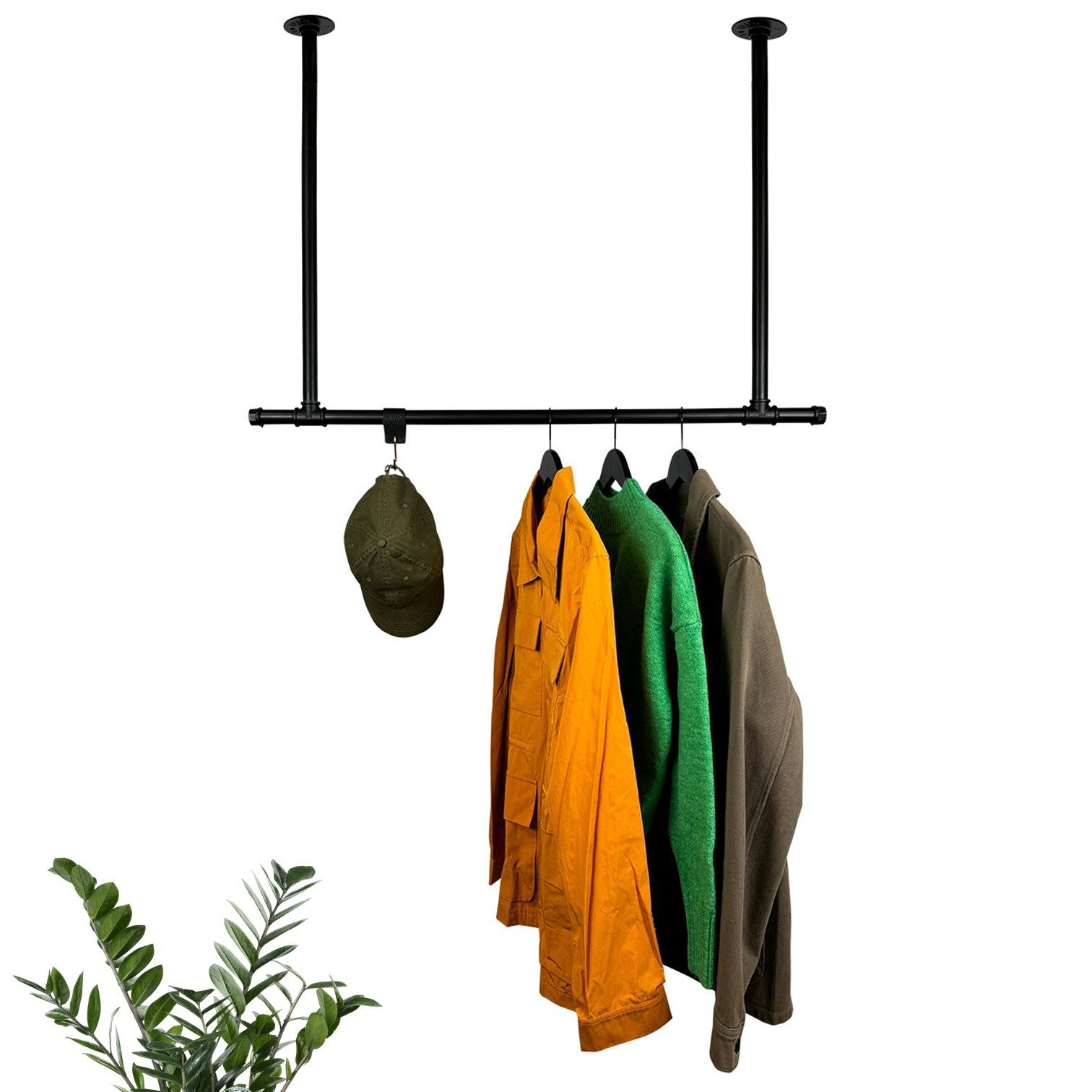 RSR Hangers Kleiderstange Garderobe Industrial Design Deckenmontage Garderobenstange Nora