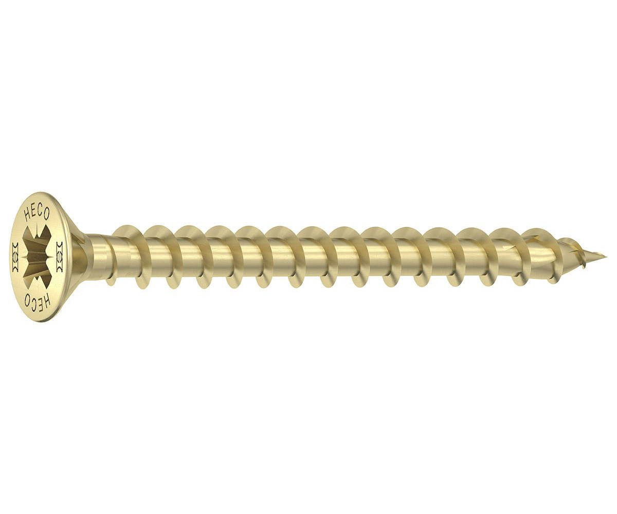 HECO Schrauben Holzbauschraube TOPIX-plus Holzbauschraube, Senkkopf, PZ1, variables Vollgewinde, (1000 St)