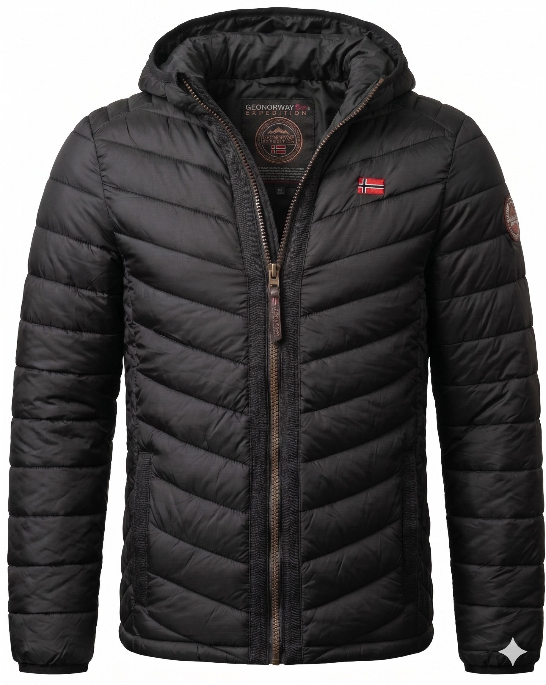 Geographical Norway Steppjacke leichte Übergangsjacke für Frühling & Herbst (1-St) Mit Kapuze winddicht und wasserabweisend