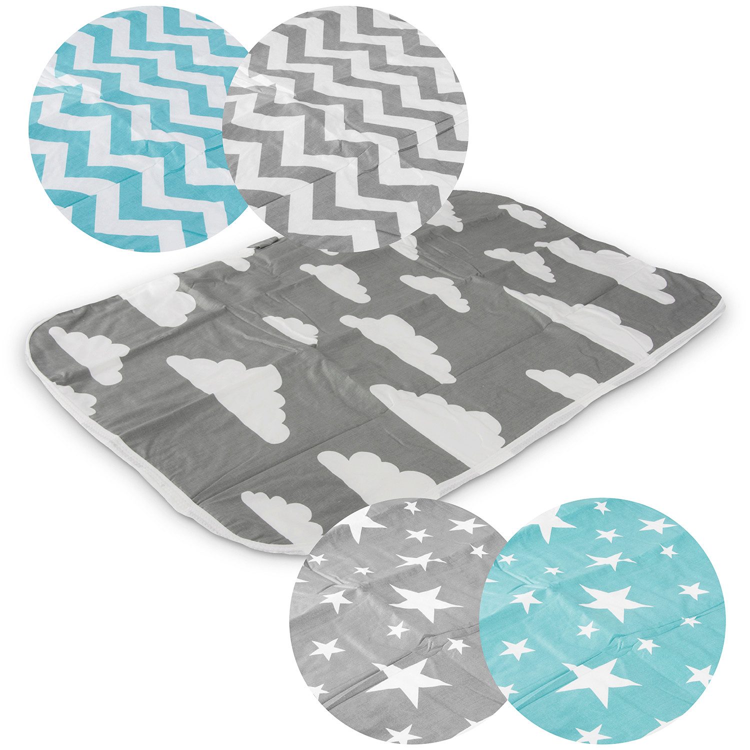 all Kids United Wickelauflage Wickelauflage–Faltbar, Wasserfest, Reisetauglich & Für Babys Praktisch, atmungsaktive, waschbare Unterlage