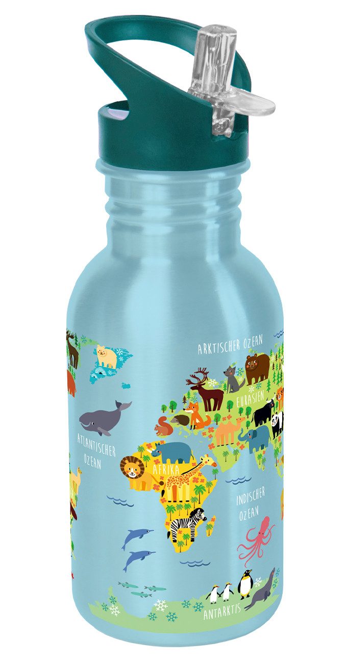 Geda Labels GmbH Trinkflasche Wo kommt ihr denn her, Hellblau, 500ml, nicht spülmaschinengeeignet