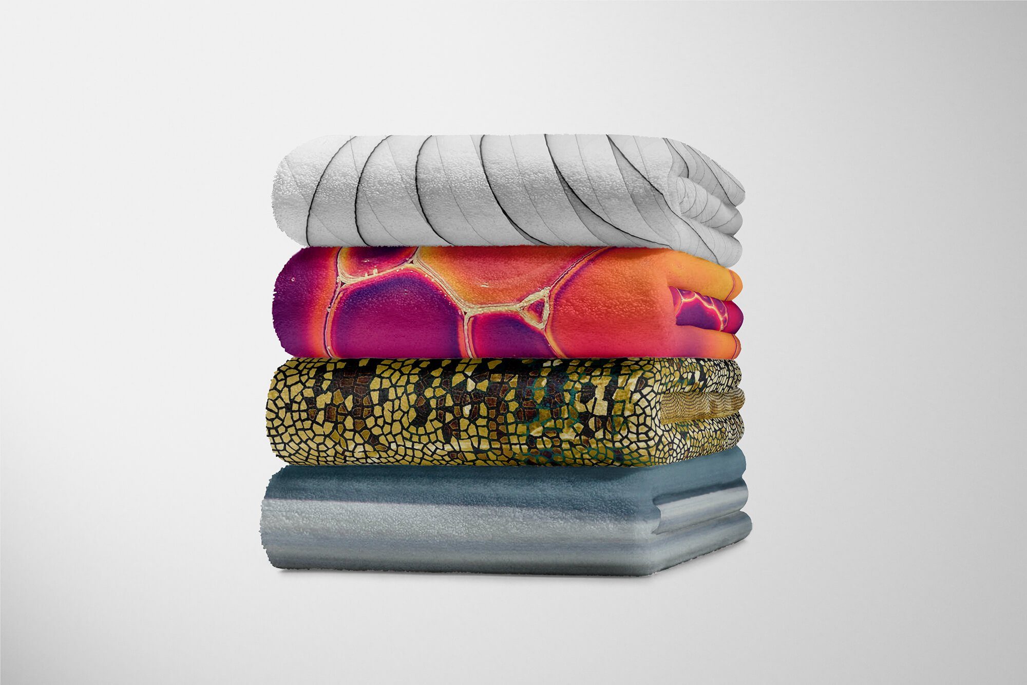 Sinus Art Handtücher Handtuch Wand Kuscheldecke Handtuch Kunstvo, Abstrakt Strandhandtuch mit (1-St), Fotomotiv Saunatuch Baumwolle-Polyester-Mix Mosaik