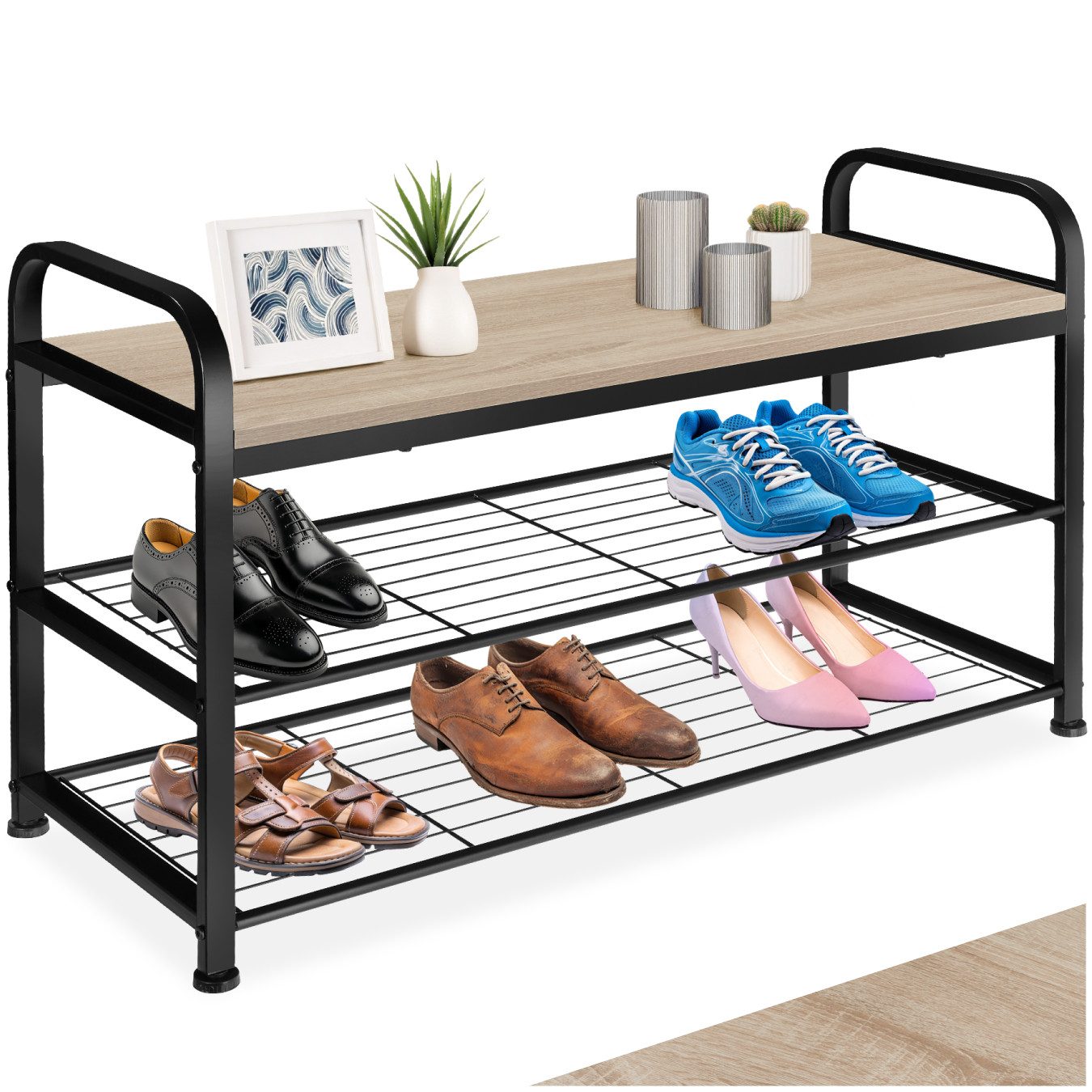 tectake Schuhregal Southampton, Set 1-tlg., Industrial günstig online kaufen