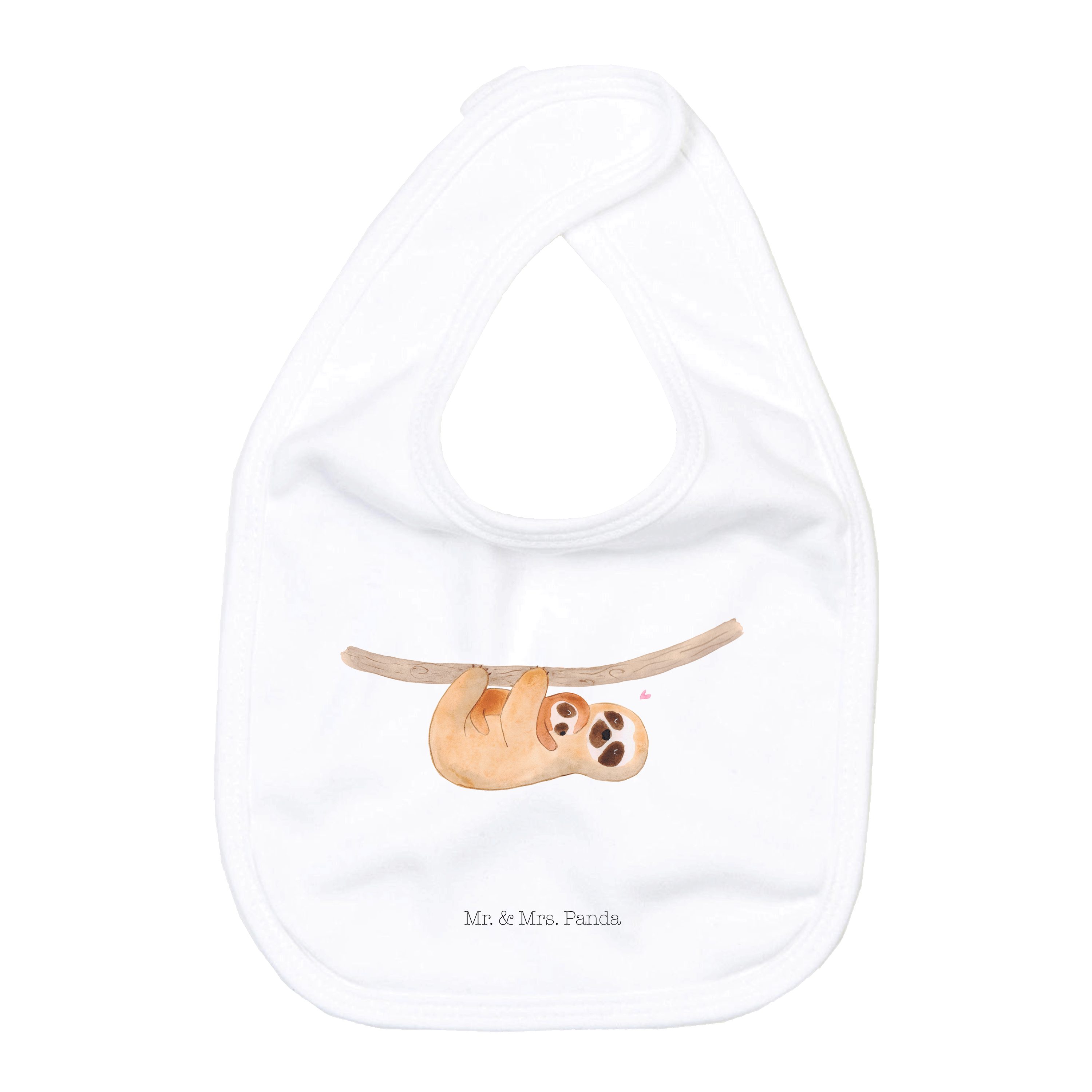 Tragetuch Faultier Kind - Weiß - Geschenk, Liebe, Baby Lätzchen, Mutter, mom-li