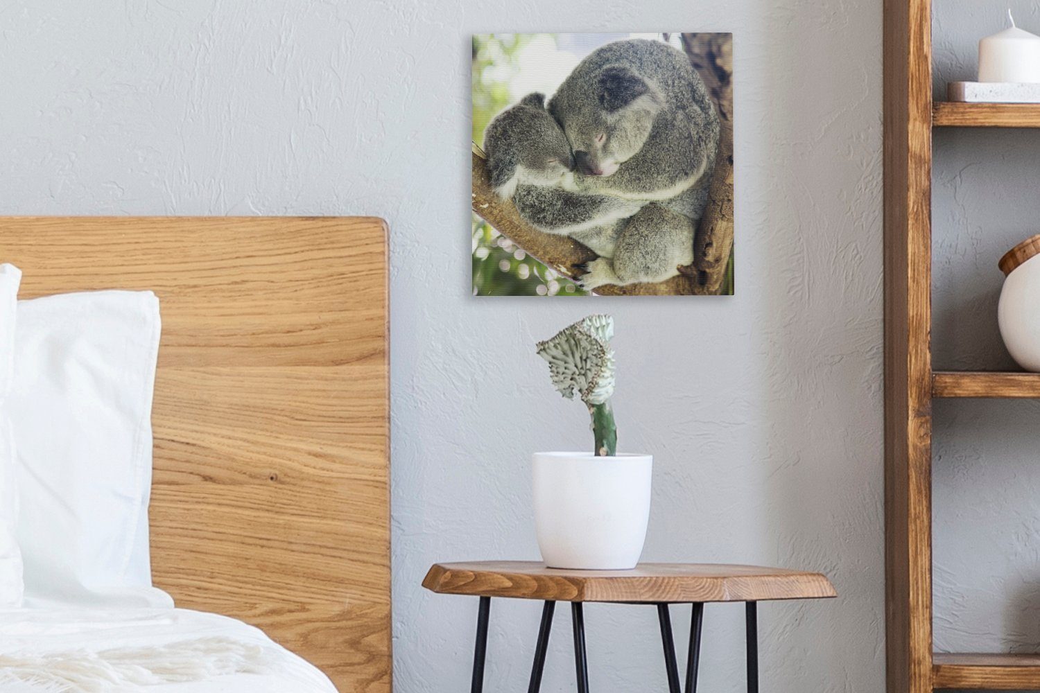 - Kinder St), - Leinwand (1 Leinwandbild - Schlafzimmer - Mädchen, für Plüschtier Bilder Jungen Tiere - Wohnzimmer Koalas OneMillionCanvasses®