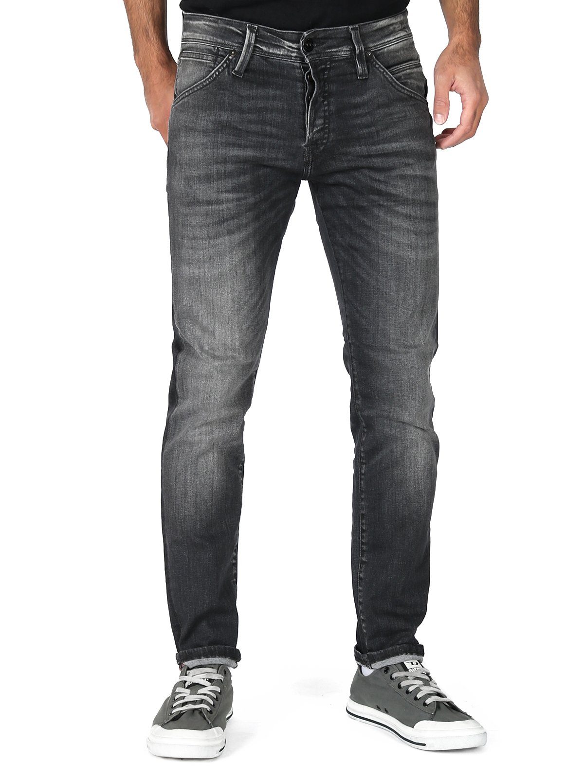 Jack & Jones Slim-fit-Jeans Röhre - Stretch - Low Rise - GLENN FOX BL 655