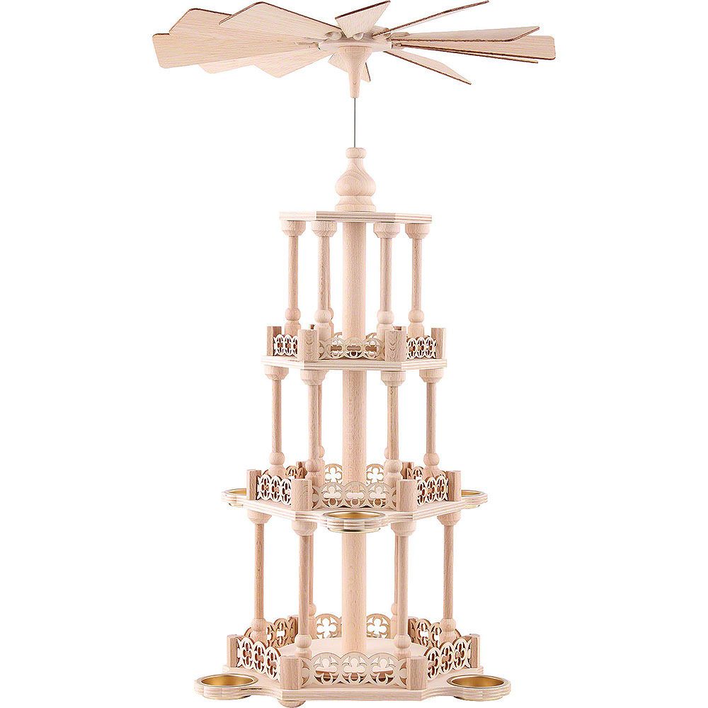 Erzgebirge-Palast Weihnachtspyramide 3-stöckige Pyramide Selbstbausatz (50cm) von Saico Seiffen