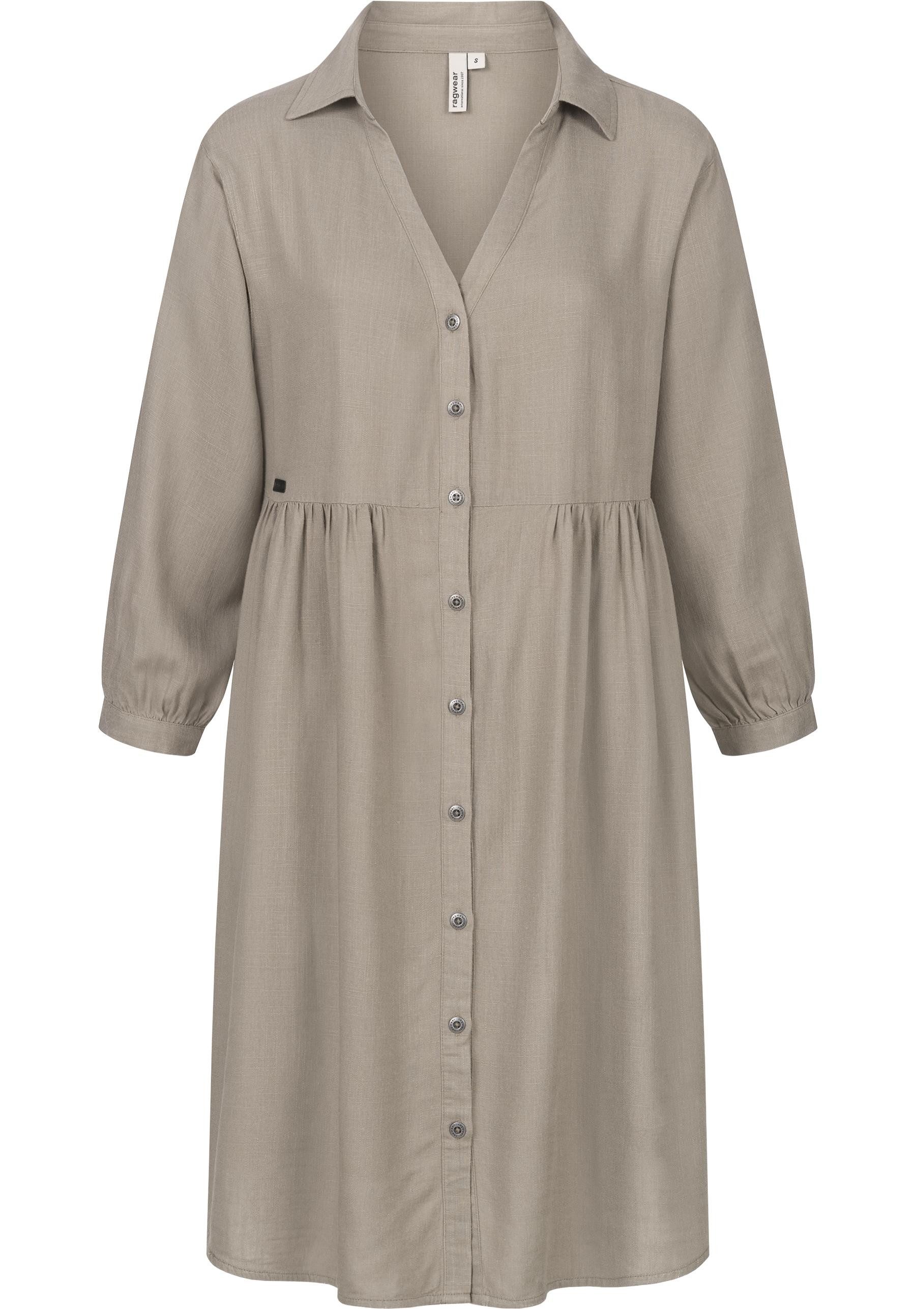 Ragwear Minikleid Almu Leichtes Langarmkleid mit Blumenmuster