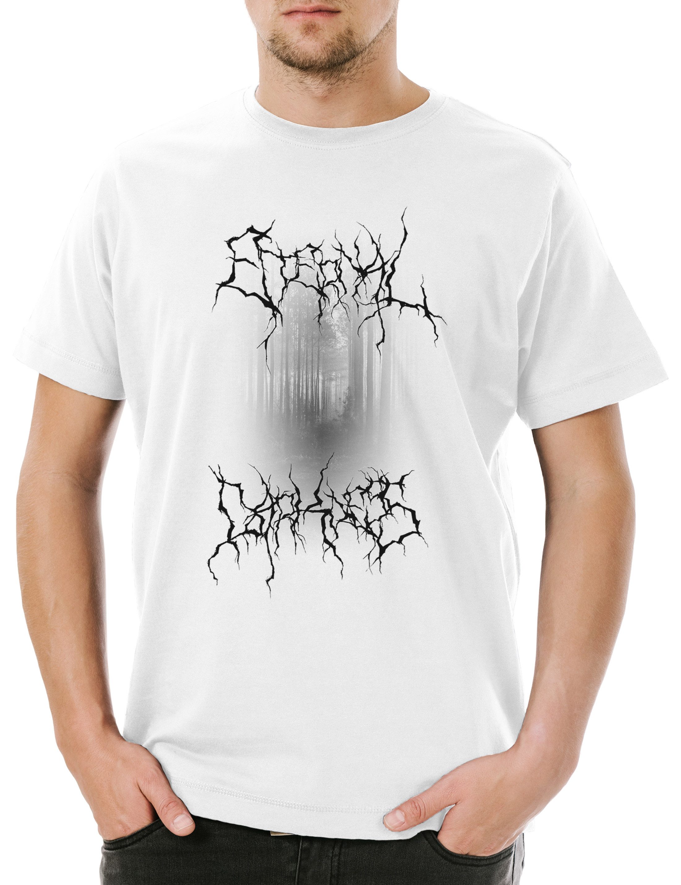 Print-Shirt Eternal Darkness Blackmetal Forest Herren T-Shirt Black Death