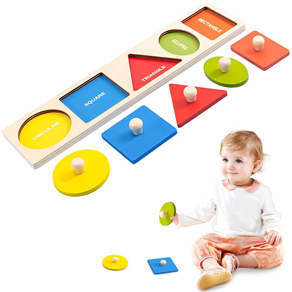CLTYQ Lernspielzeug Farben Zuordnungsspiel,Montessori Form Sortierbrett günstig online kaufen