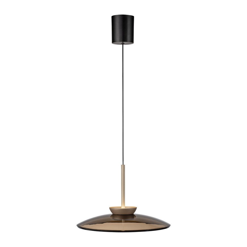 Paul Neuhaus LED Pendelleuchte LED Pendellampe PURE E-Moon, CCT-Farbtemperaturregelung, Dimmfunktion, Memoryfunktion, 1xLED-Board/10W/2700-5000K, warmweiß bis kaltweiß, elektrisch höhenverstellbar dimmbar Fernbedienung