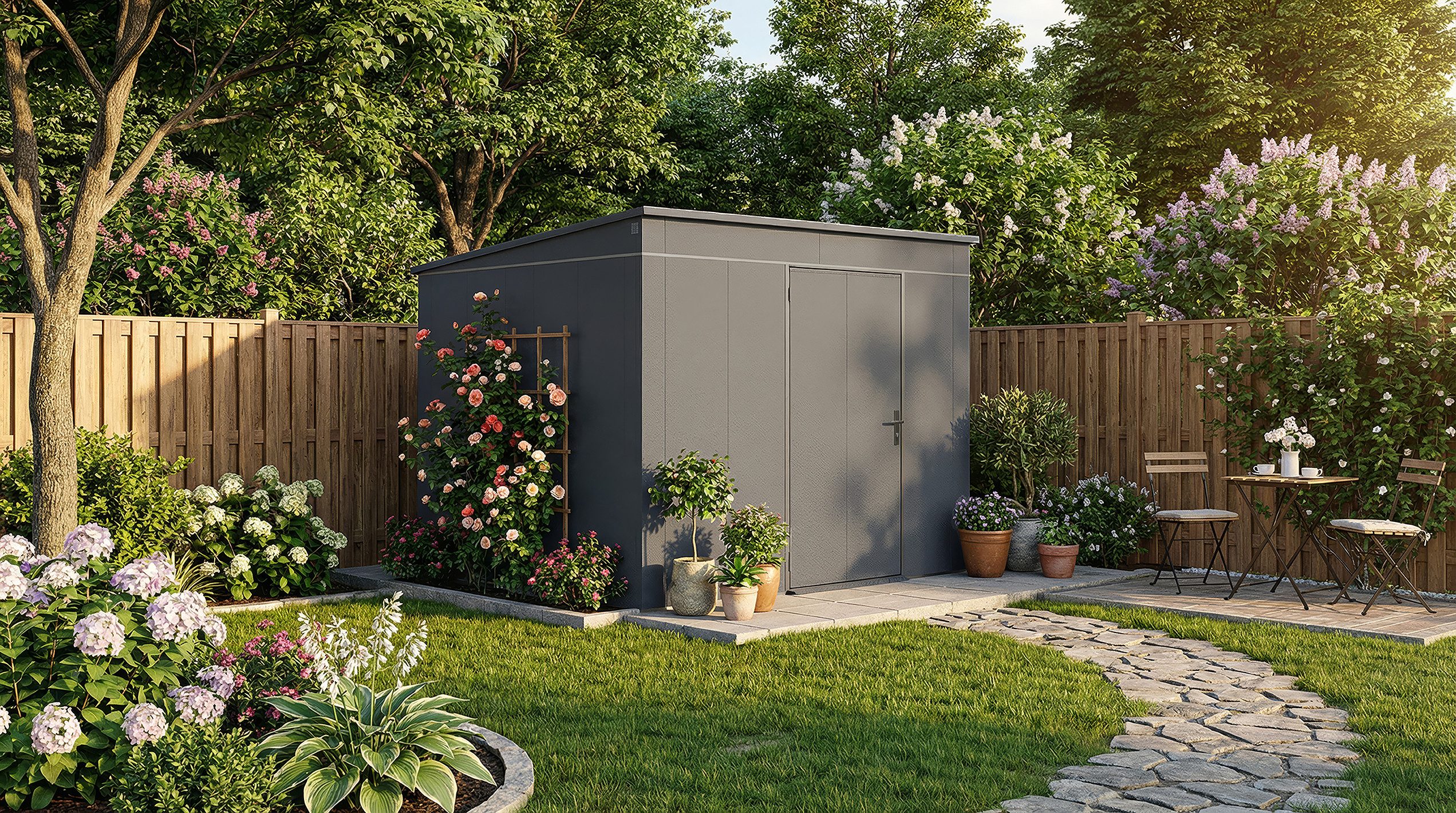 weka Gerätehaus Gary 9, BxT: 292x298 cm, Metall pulverbeschichtet, Größe 9