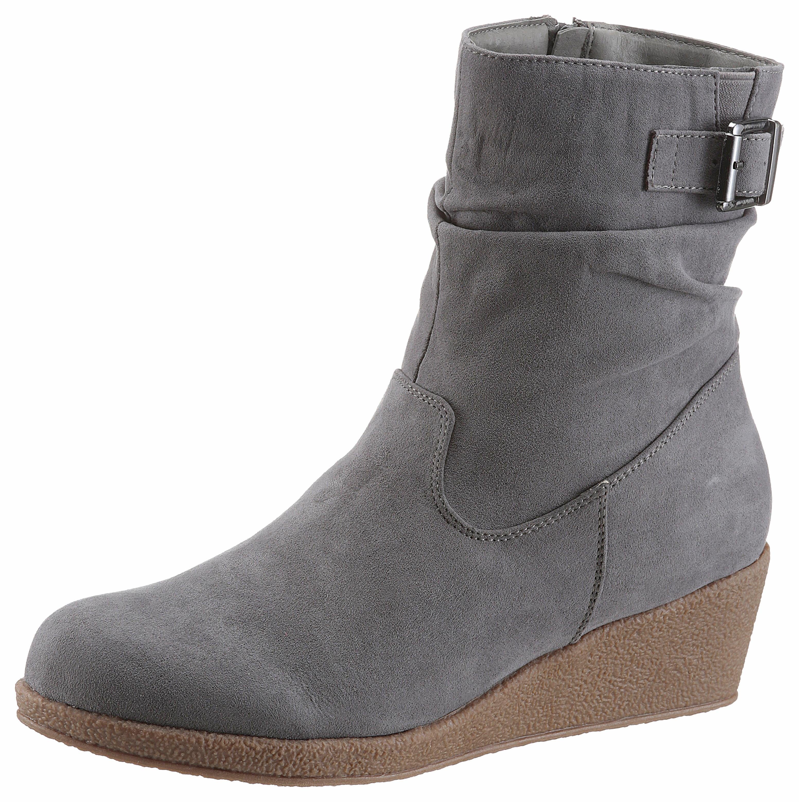 CITY WALK Stiefelette mit Raffungen am slouchy Schaft