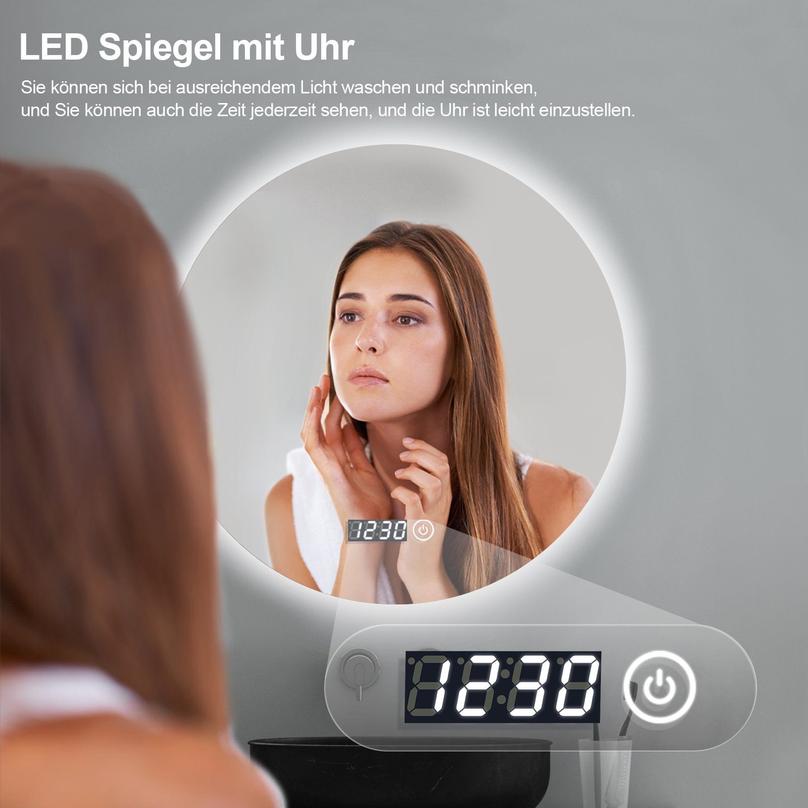 WDWRITTI Spiegel Rund Led 60 cm günstig online kaufen