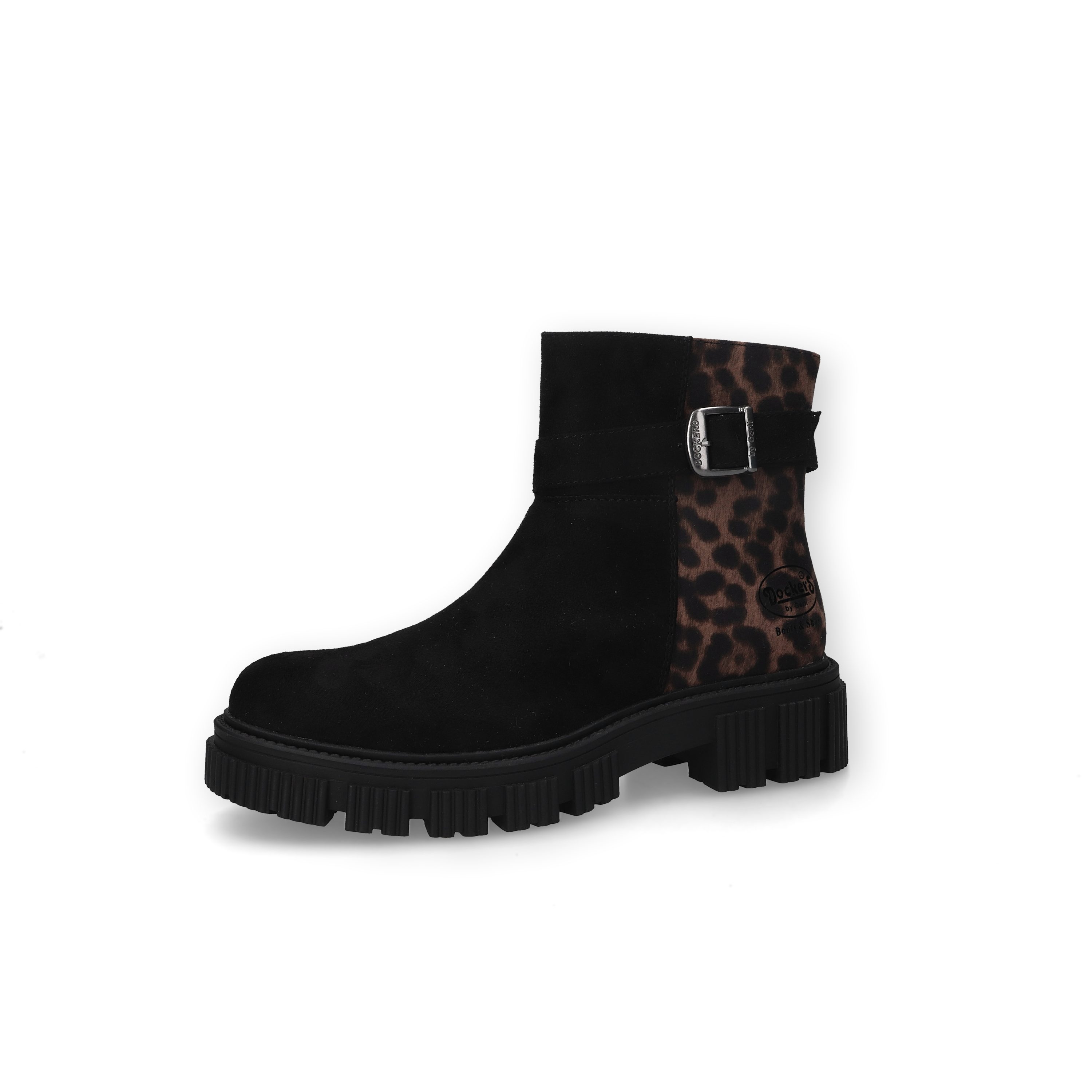 Dockers by Gerli Bikerboots Stiefelette, Boots mit aktuellem Leo-Print