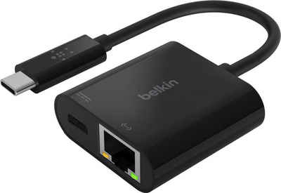 Belkin »USB-C auf Gigabit-Ethernet-Adapter mit 60 W PD« Adapter USB Typ C zu USB Typ C